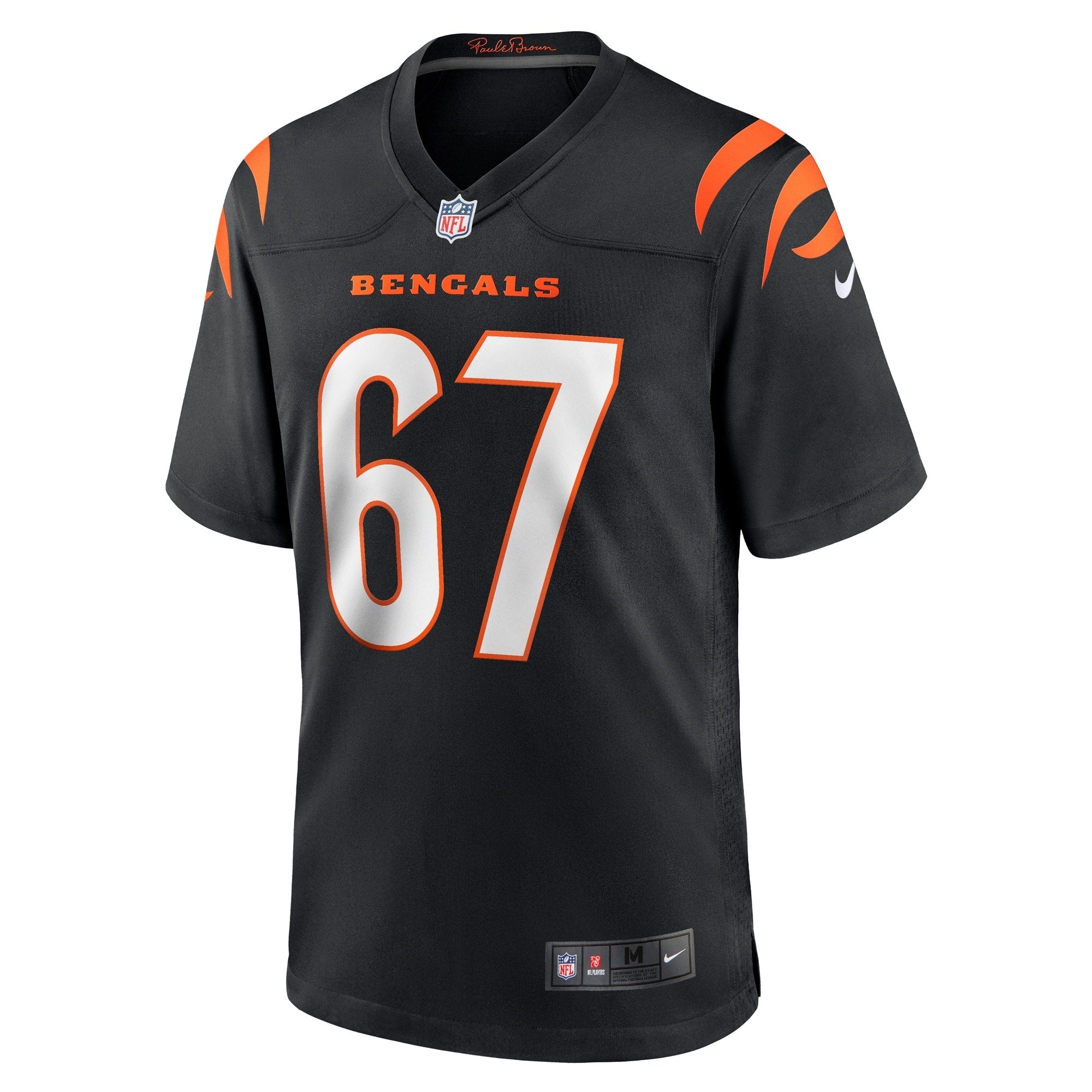 Men's Nike Cordell Volson Black Cincinnati Bengals Game Player Jersey