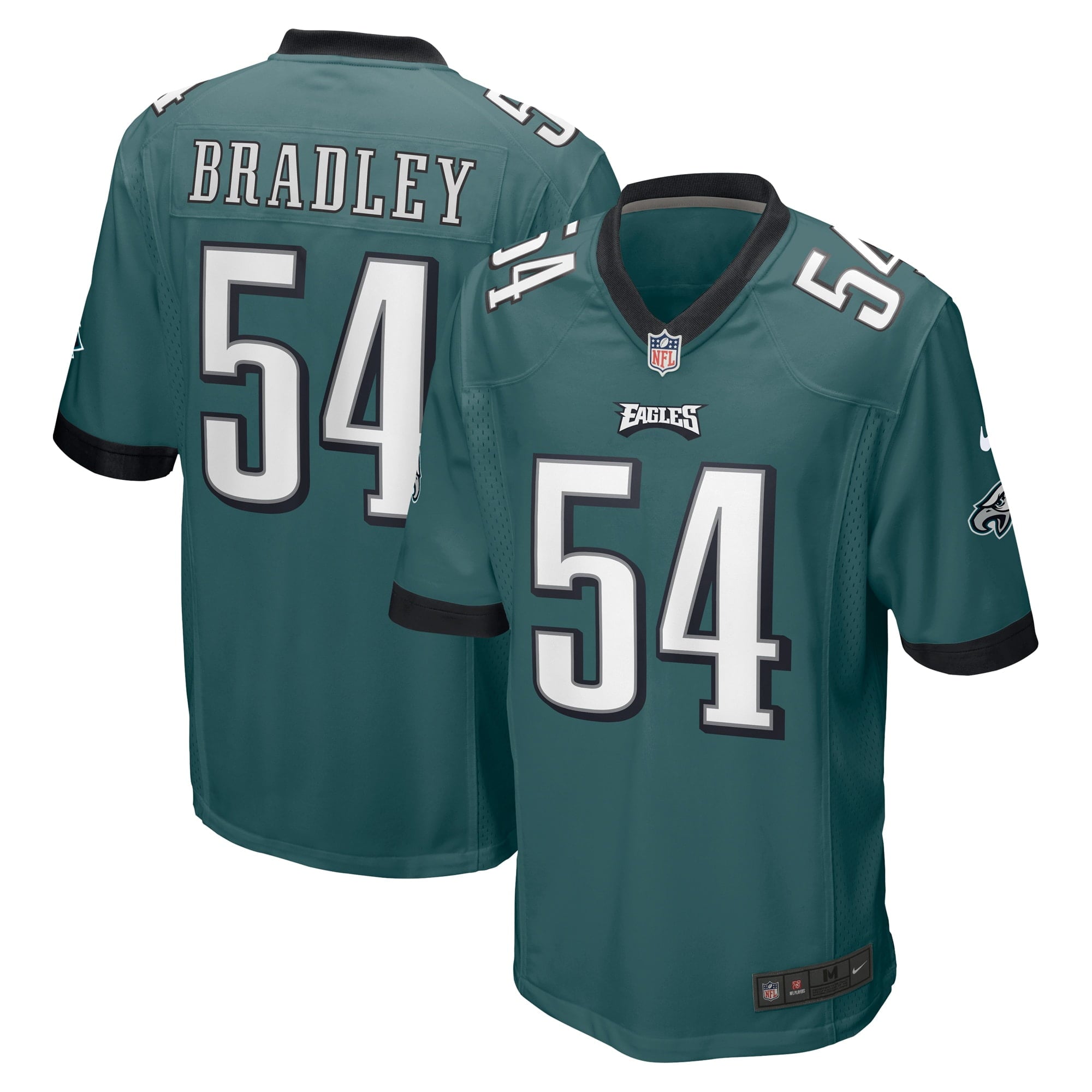 Men's Nike Shaun Bradley Midnight Green Philadelphia Eagles Game Jersey