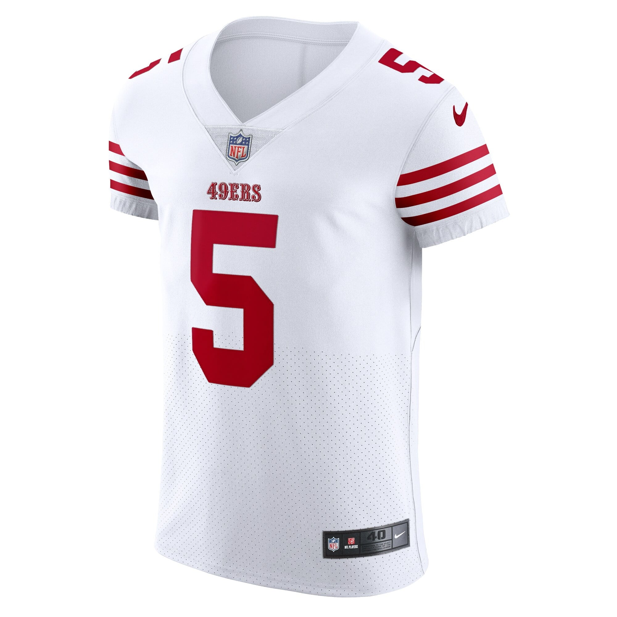 Men's Nike Trey Lance White San Francisco 49ers Vapor Elite Jersey