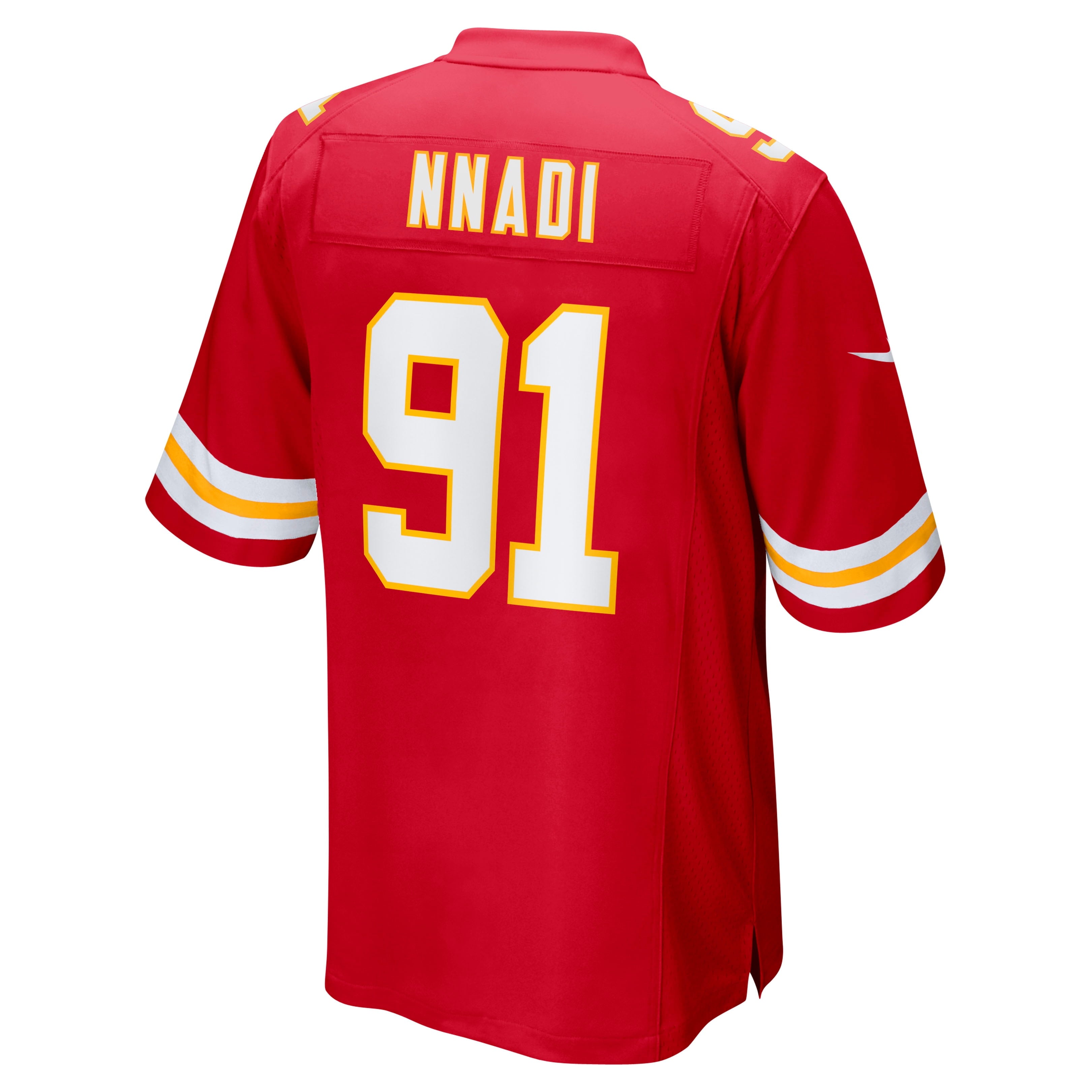 Men's Nike Derrick Nnadi Red Kansas City Chiefs Game Jersey