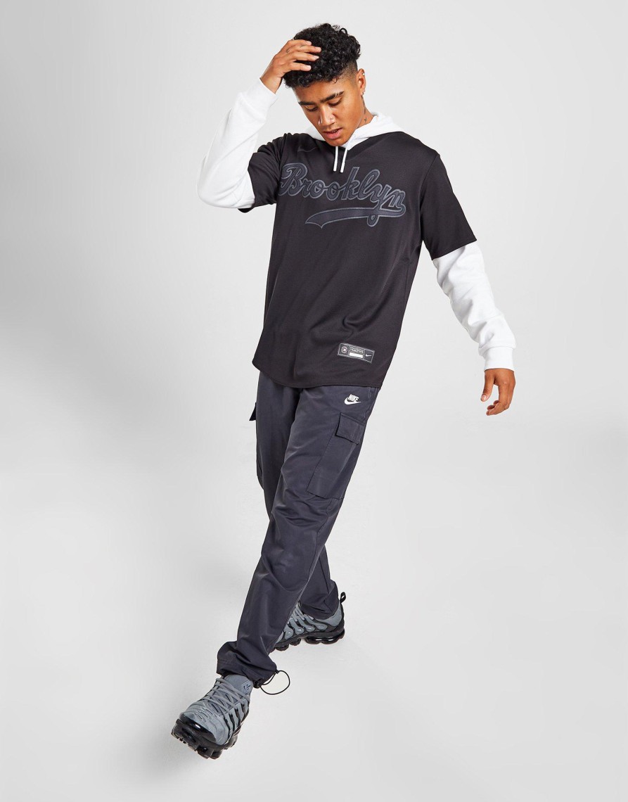 Cheap Nike MLB Brooklyn Dodgers Triple Black Jersey Sort S