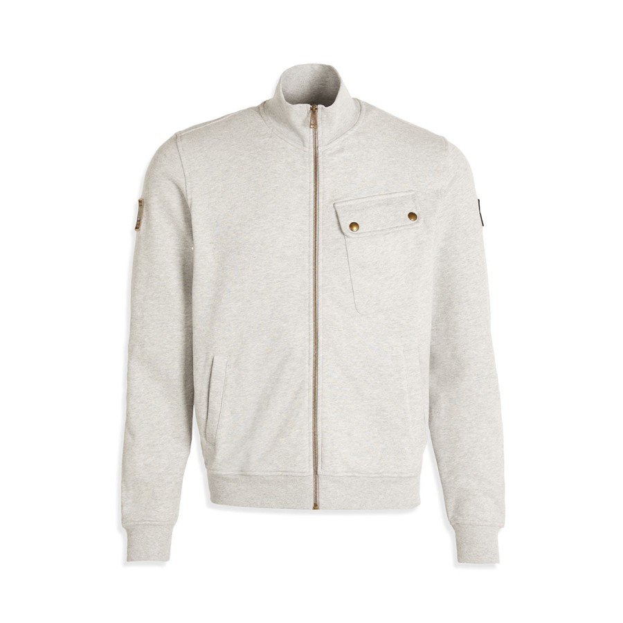 Cheap Belstaff Royal Enfield Zip Through Jersey – Grey S