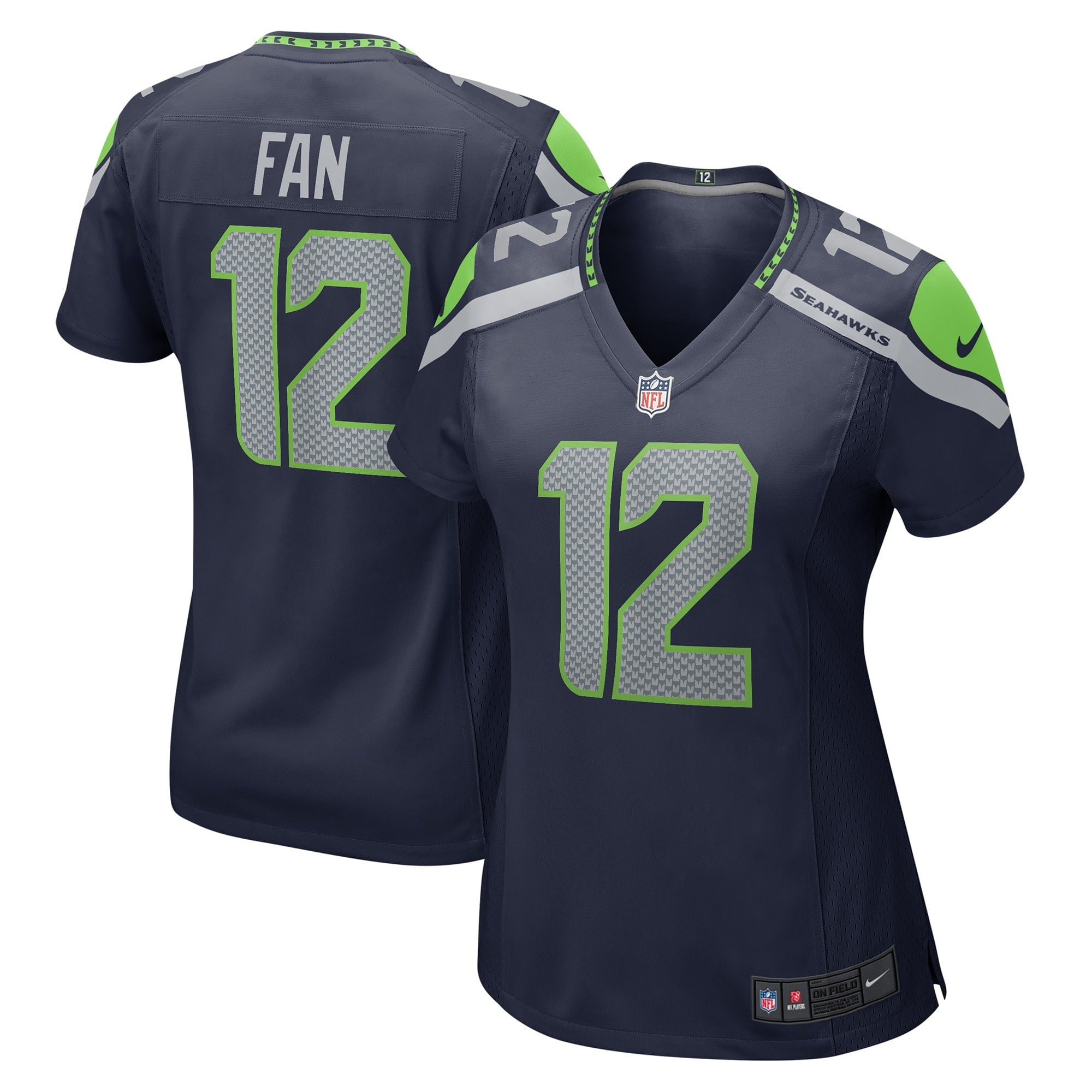 Women's Nike 12s College Navy Seattle Seahawks Game Jersey