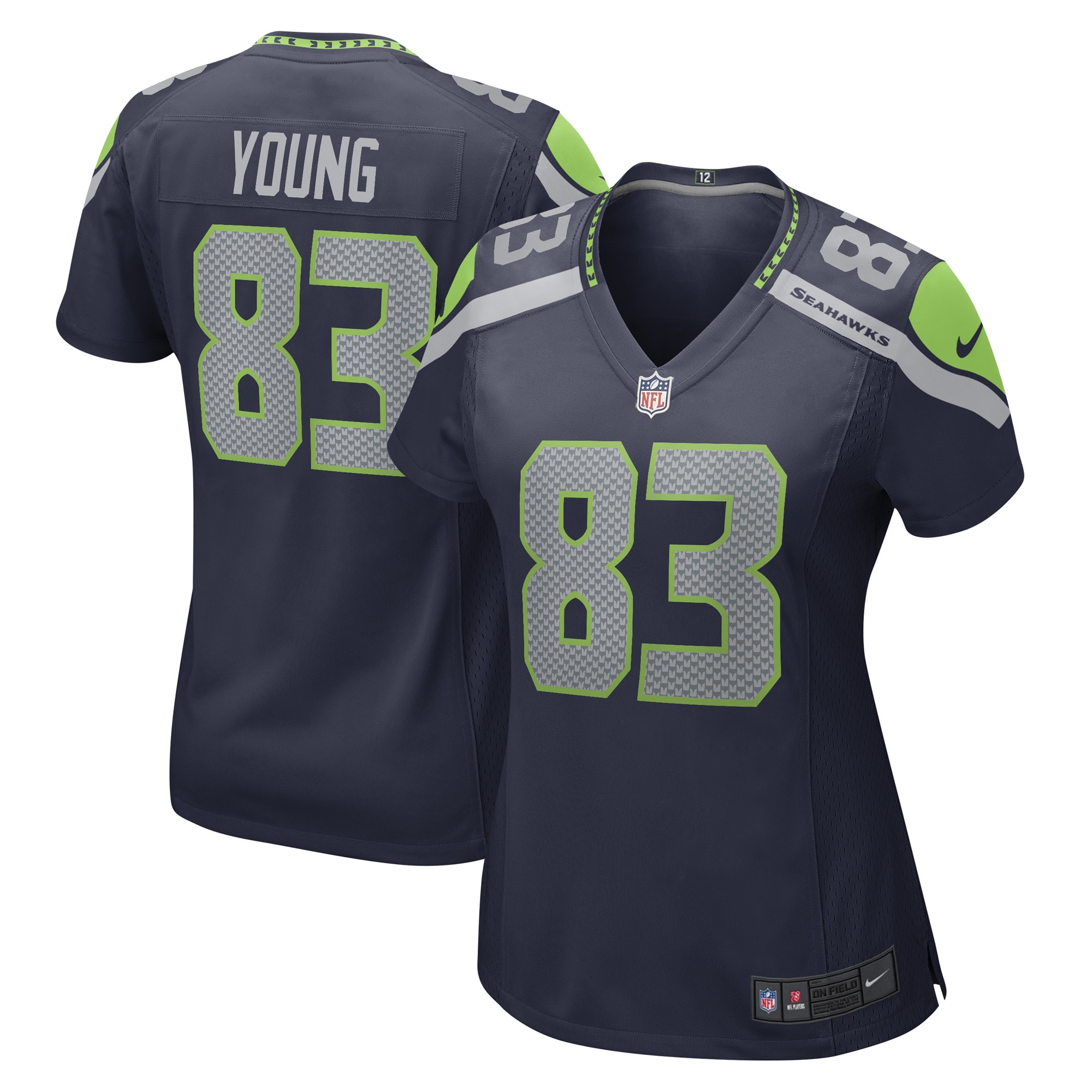 Dareke Young Seattle Seahawks Nike Women's Game Player Jersey - College Navy