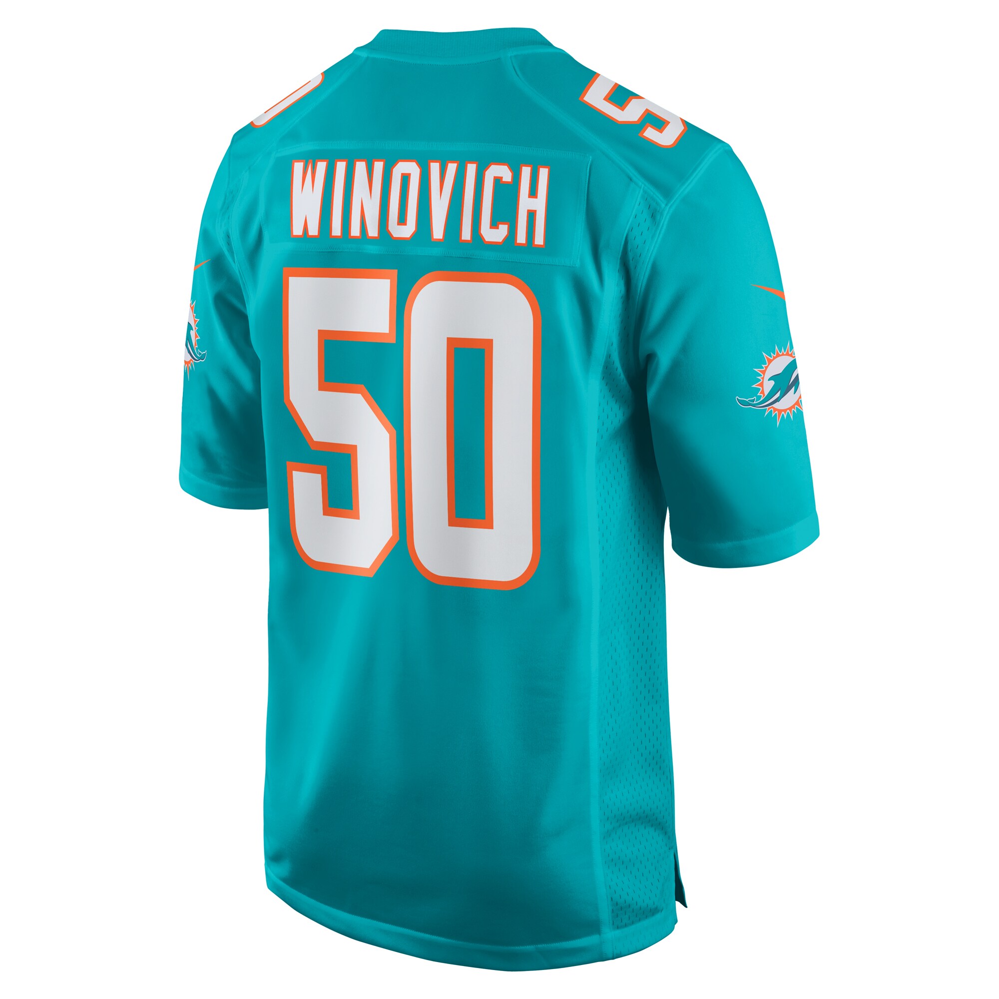 Chase Winovich Miami Dolphins Nike Team Game Jersey -  Aqua
