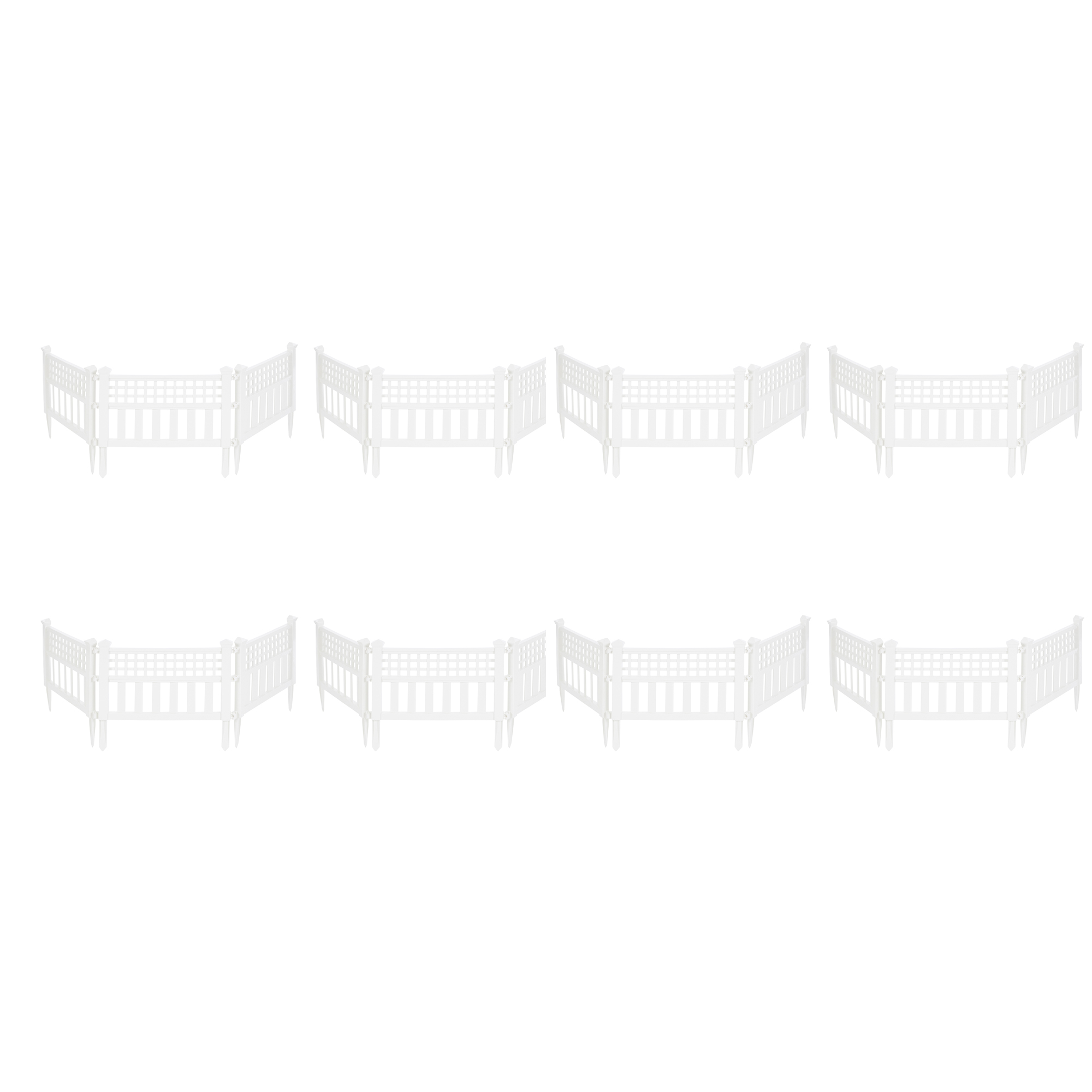Suncast Grand View 14 5 X 24 Garden Border Fence Panel White 8 Pack Suncast grand view 14 5 x 24 garden border fence panel white 8 pack