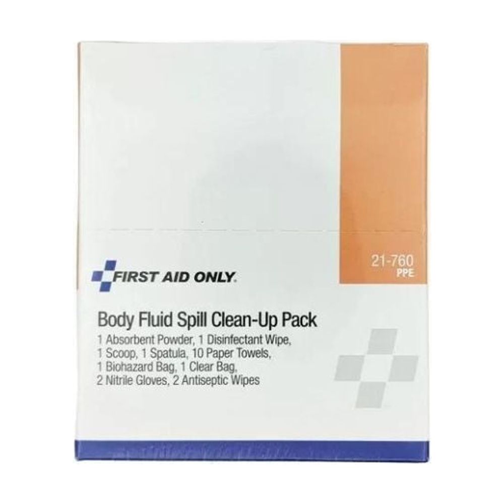First Aid Body Fluid Spill Clean-Up Pack For Removal & Cleaning 10 ...