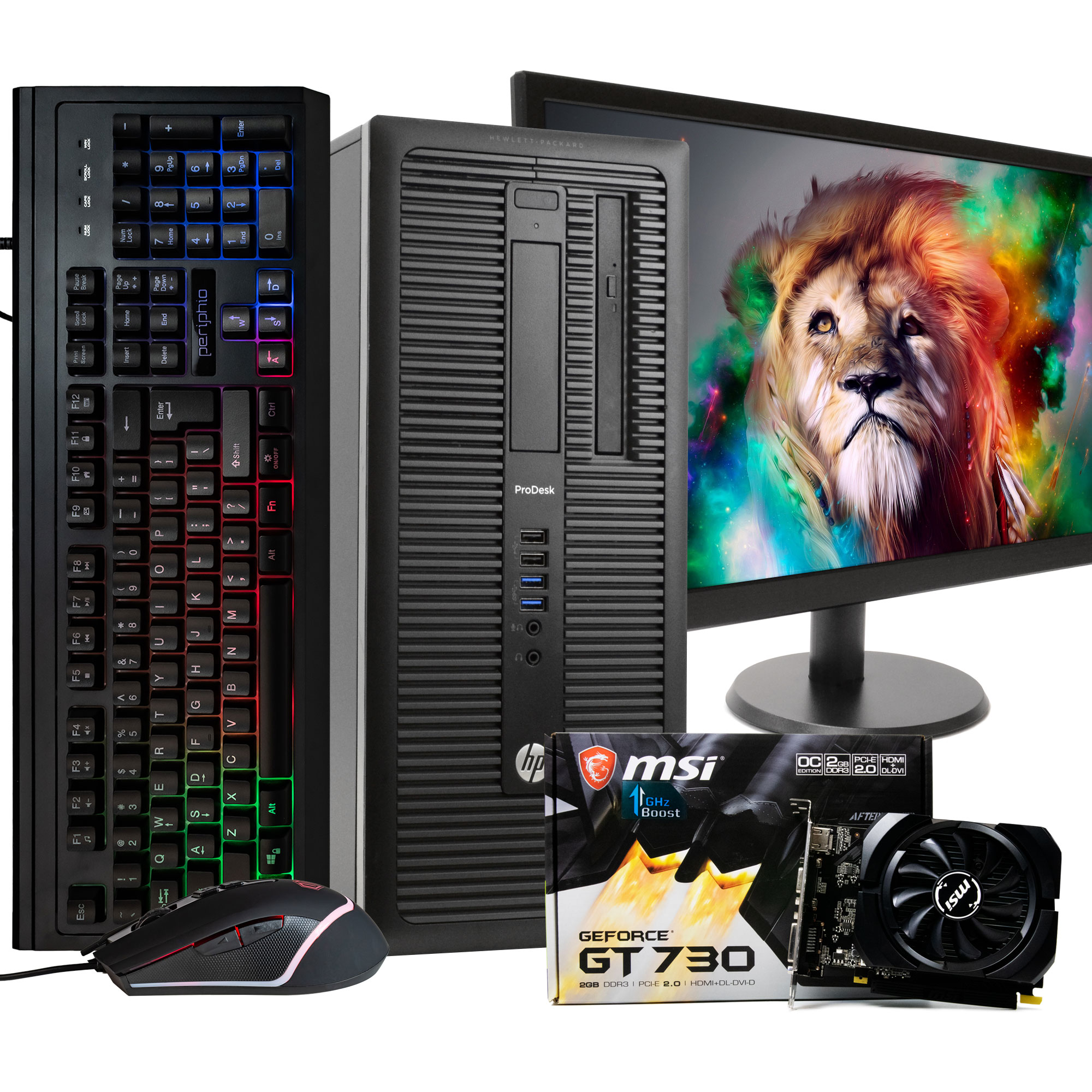 Restored HP Gaming Desktop Tower Computer Bundle, Intel Core i5, 16GB ...