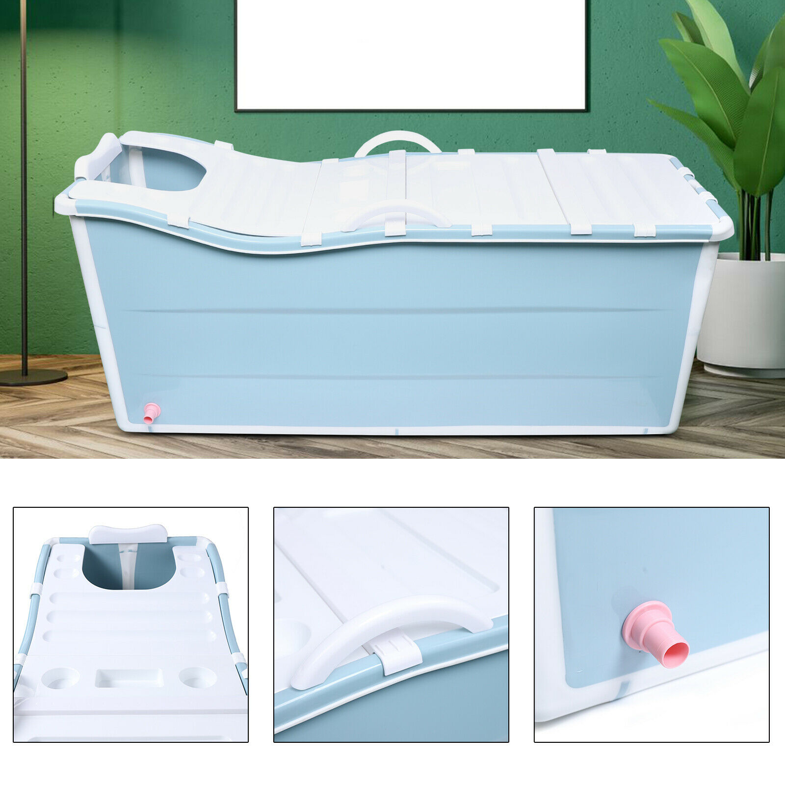 Foldable Bathtub Adults Swimming Pool Bathtub Plastic Shower Bucket ...
