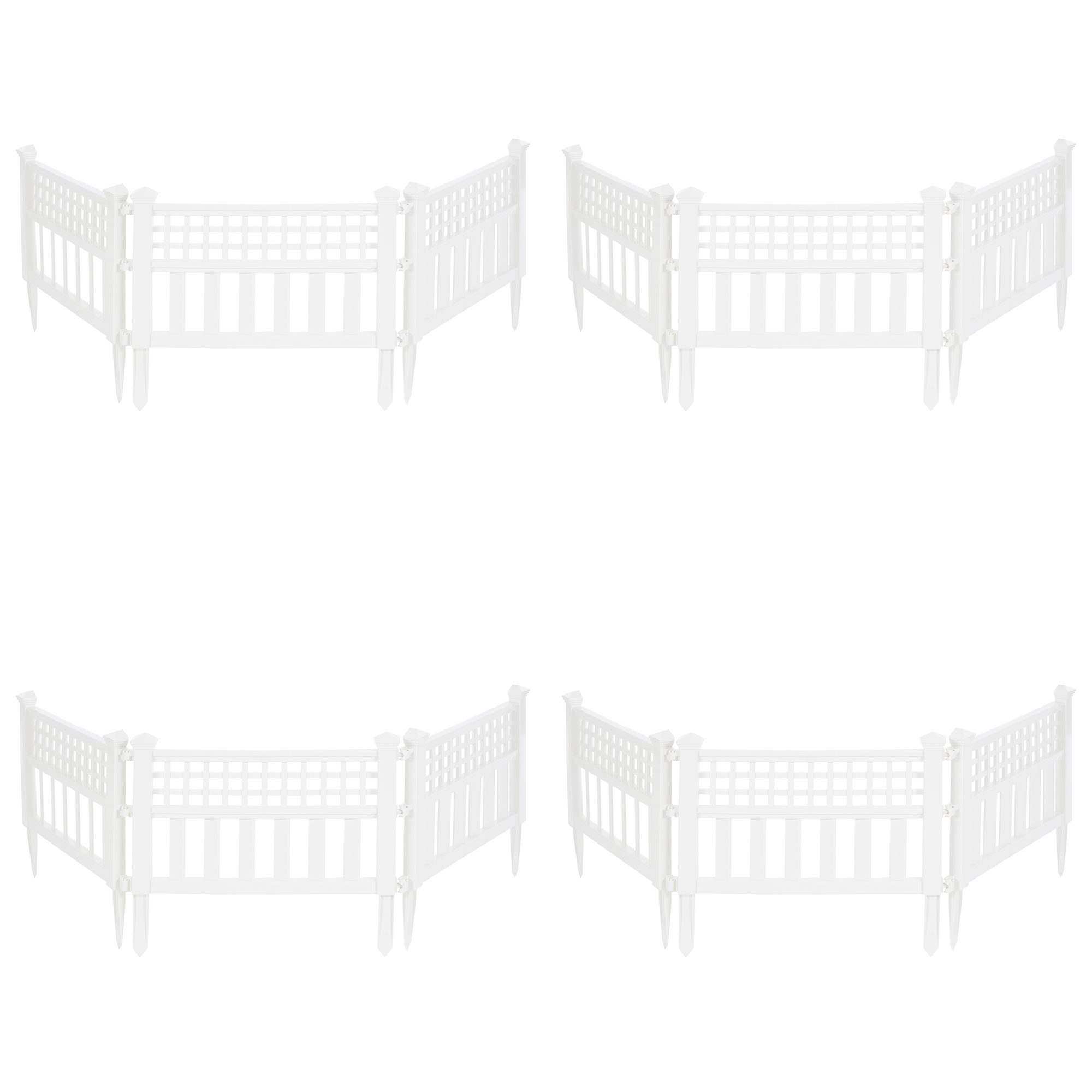 Suncast Grand View 14 5 X 24 Garden Border Fence Panel White 4 Pack Suncast grand view 14 5 x 24 garden border fence panel white 4 pack