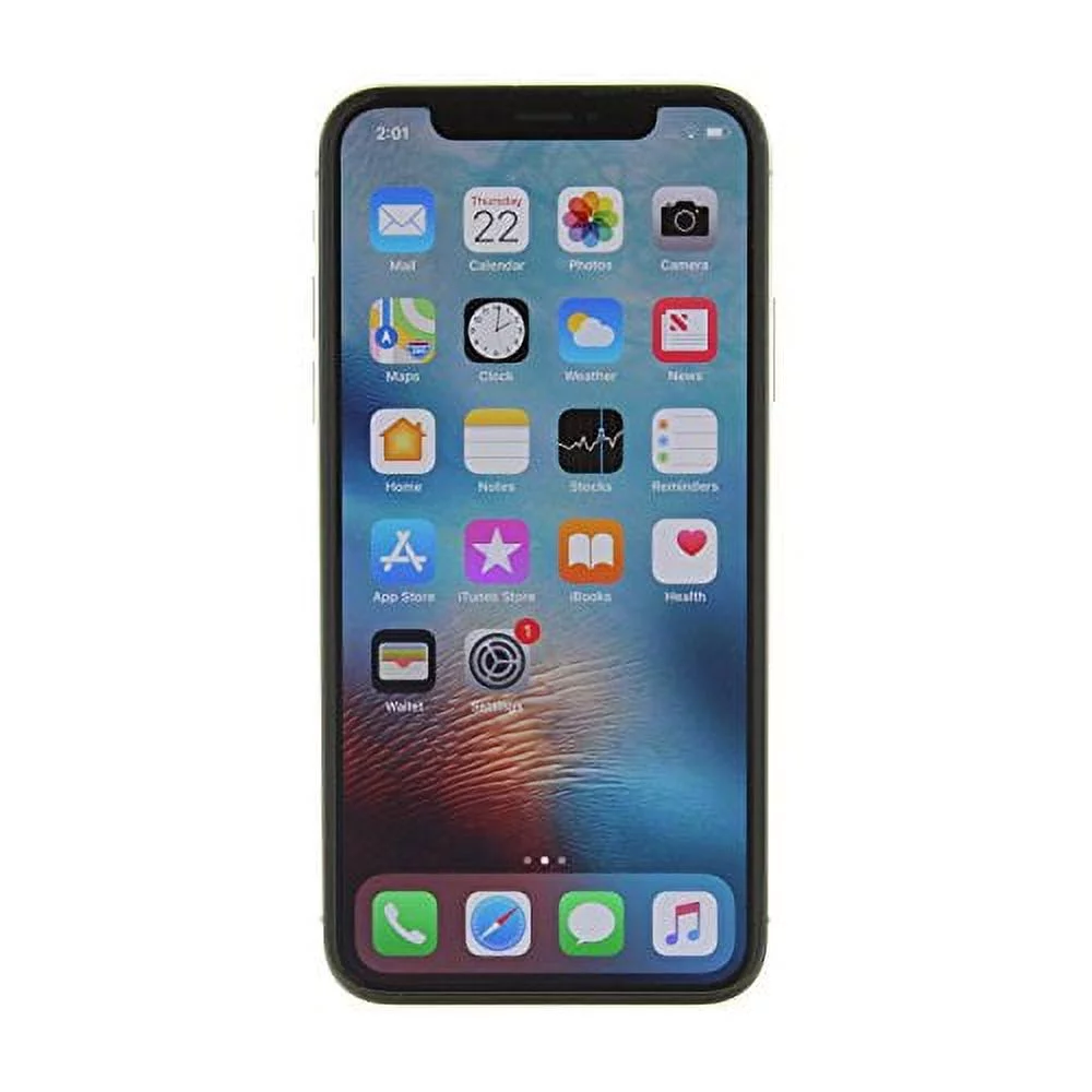 Restored Apple iPhone X 64GB Silver Fully Unlocked ( Verizon + AT&T + T-Mobile) Smartphone (Refurbished)