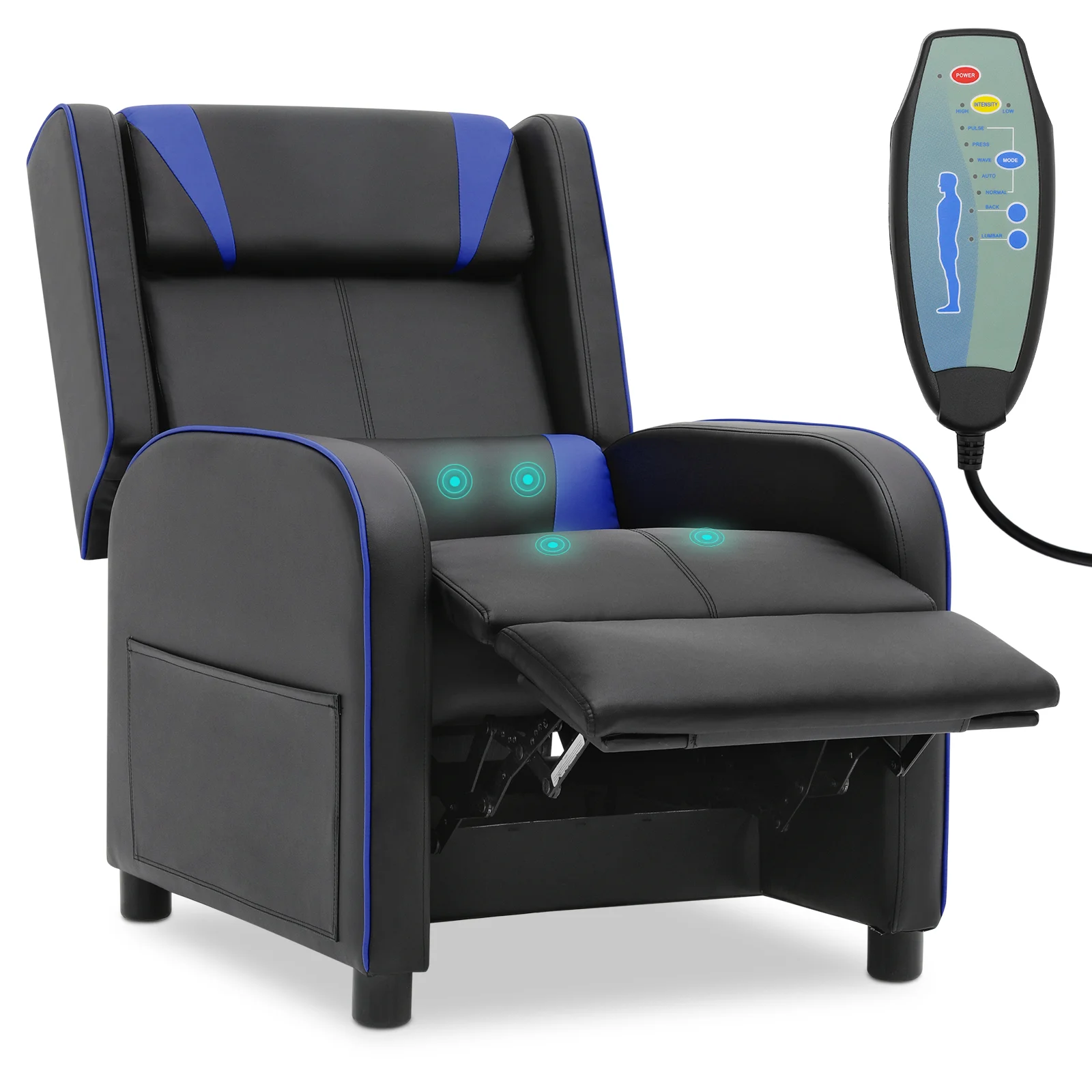Massage Gaming Recliner Chair Single Living Room Sofa Home Theater Seat (FW2)(RG)(1U67) main image 1