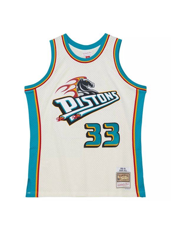 MITCHELL NESS NBA CREAM TEAM COLOR SWINGMAN JERSEY PISTONS 1998 GRANT HILL
