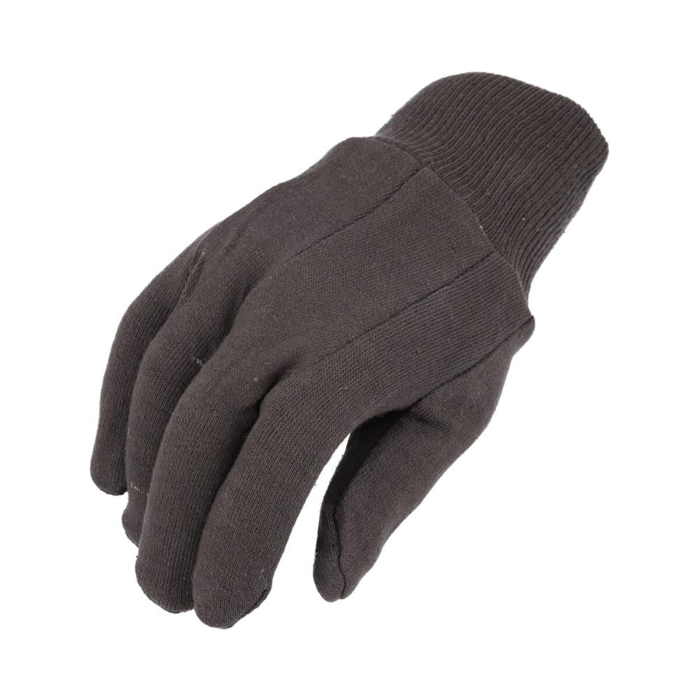 Women's Industrial/Jersey Gloves for Handing Material, Farming, Maintenance Work, Non-Disposable, Brown, Size 9.5, 300 Pairs
