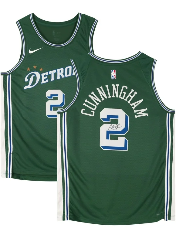 Cade Cunningham Detroit Pistons Autographed Green 2022-2023 City Edition Swingman Jersey - Fanatics Authentic Certified