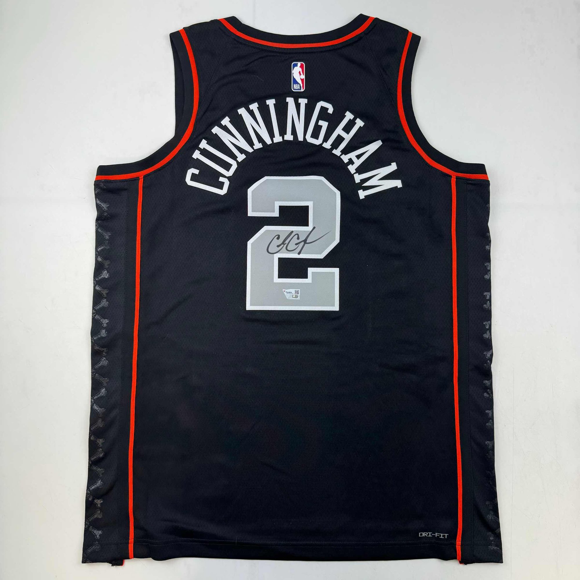Autographed/Signed Cade Cunningham Black City Edition Authentic Basketball Jersey Fanatics COA