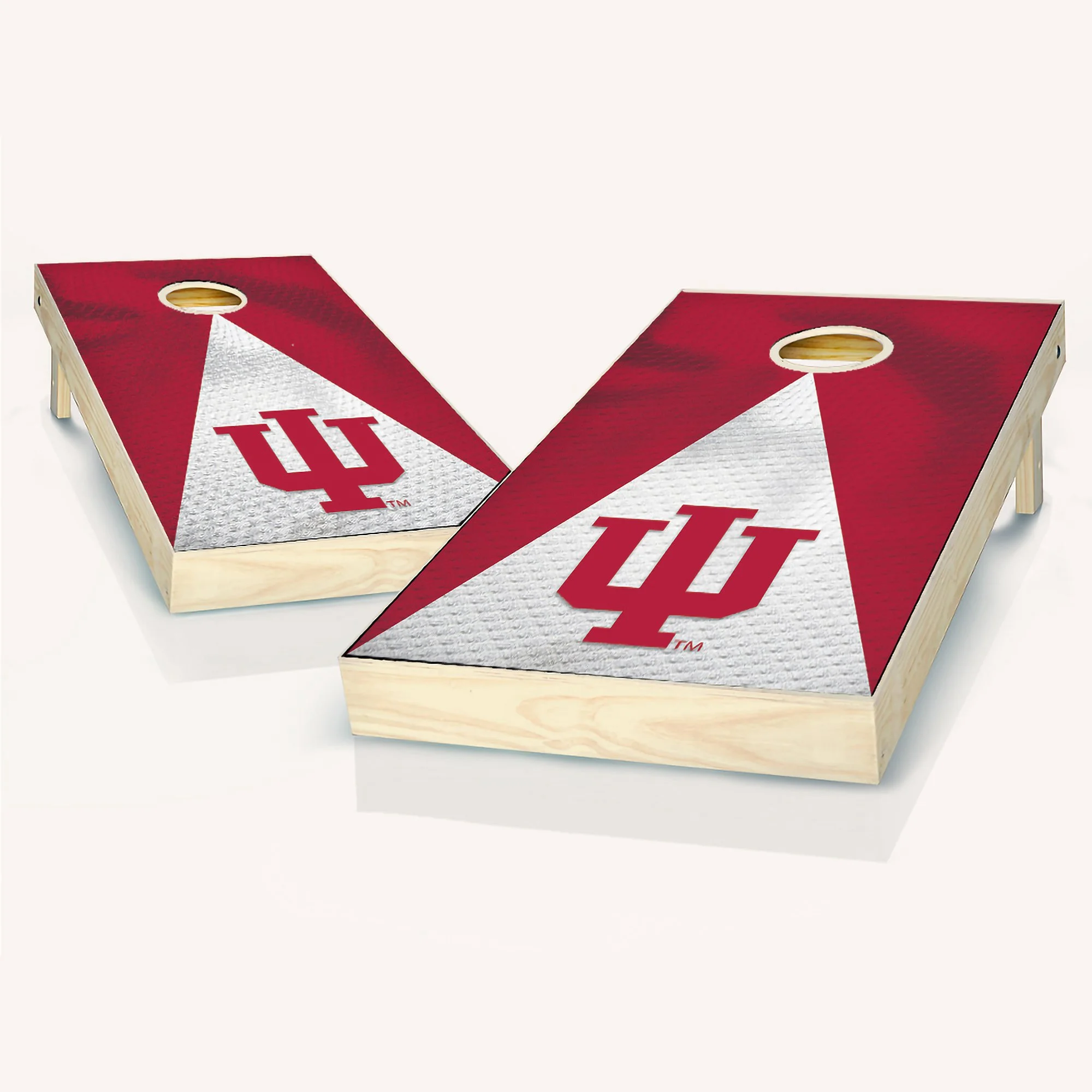 Skip's Garage Indiana Hoosier Jersey Solid Wood Cornhole Board Set