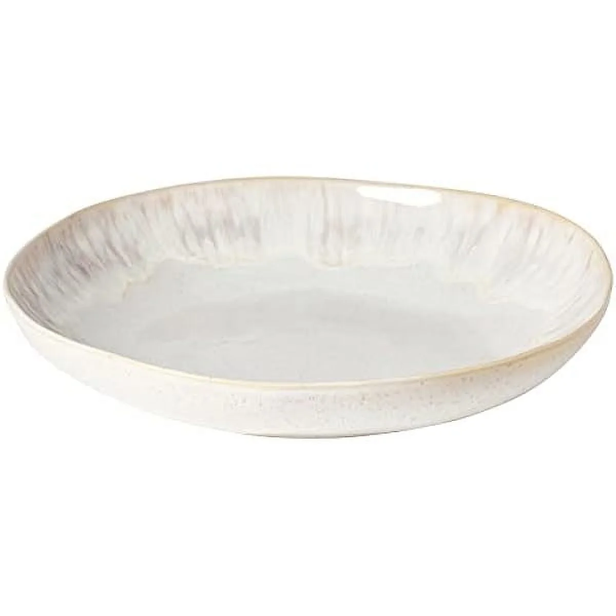 ZHANGHU Ceramic Stoneware 15'' Pasta Serving Bowl - Eivissa Collection, Sand Beige | Microwave & Dishwasher Safe Dinnerware | Food Safe Glazing | Restaurant Quality Tableware