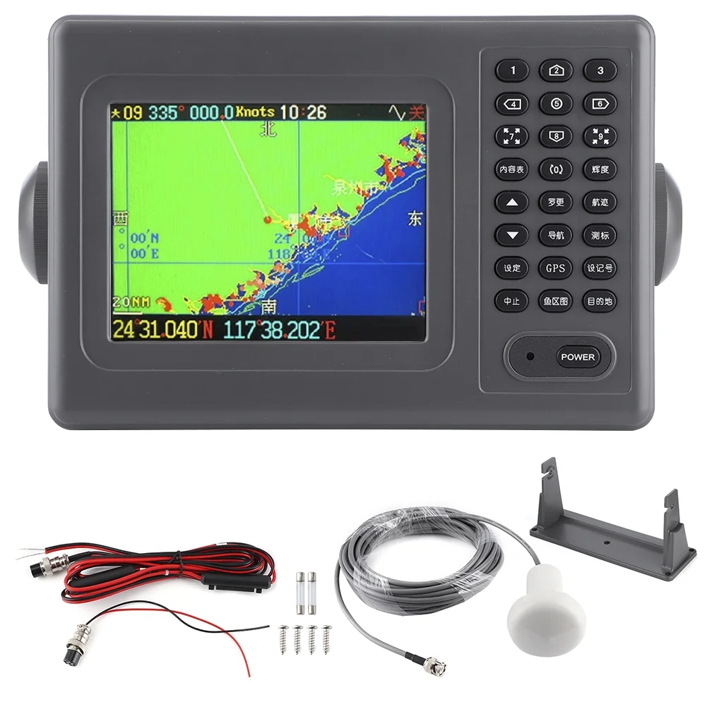 5.6in GPS Navigator Color LCD Display Chart Plotter Navigation Supplies for Marine Boat DC 1135V Trosgynnu