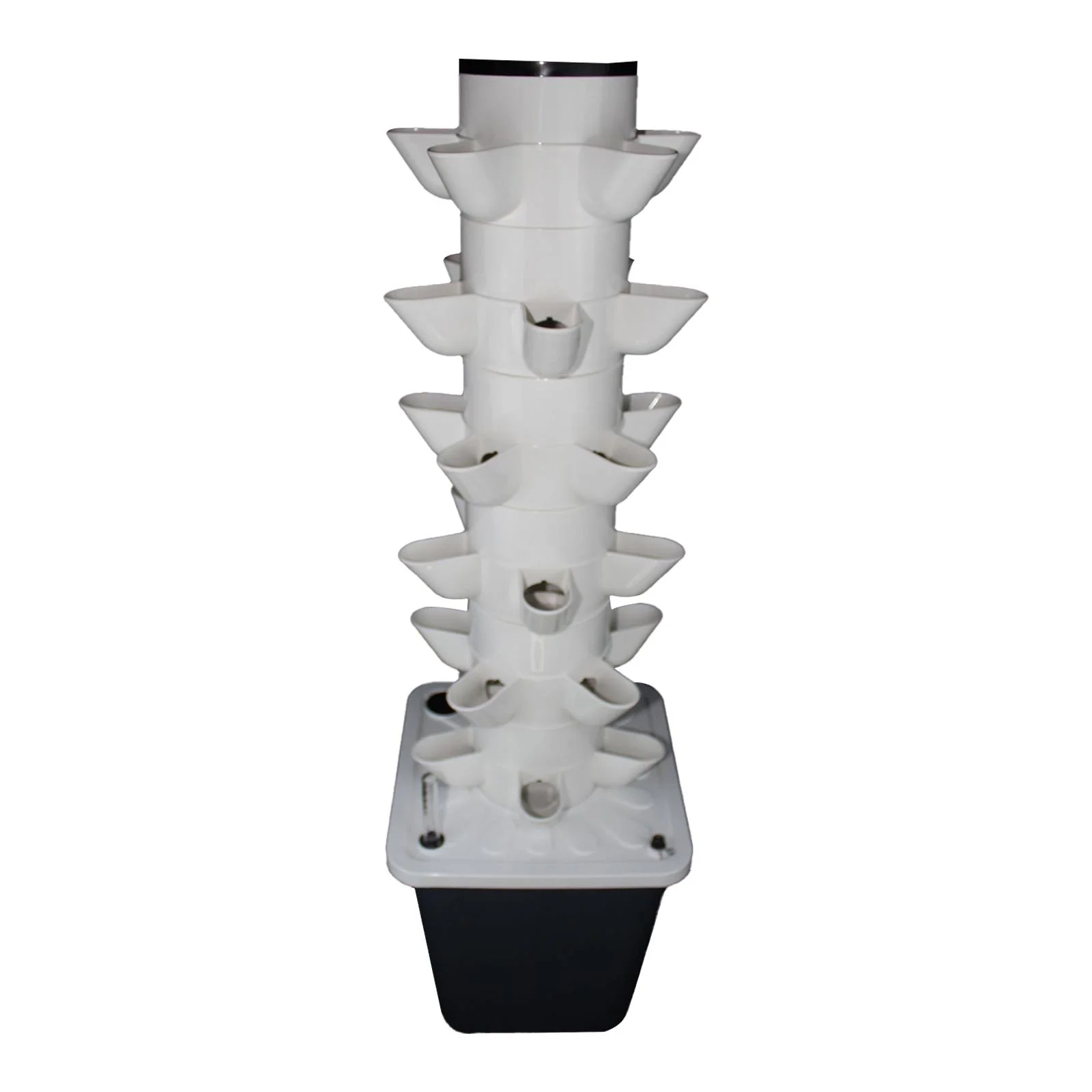 12-Tier Hydroponic Growing Tower, 60-Plant Indoor Gardening System w ...