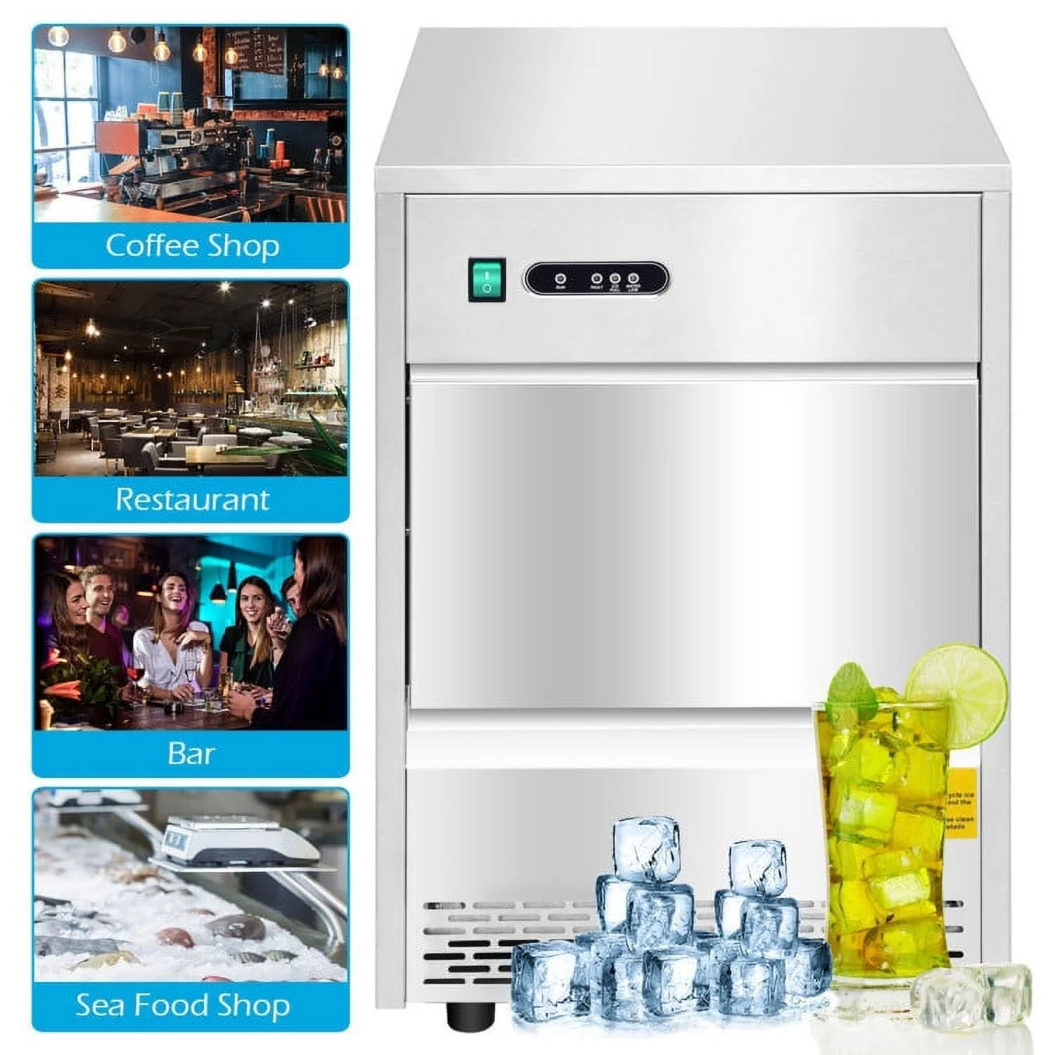 Ice Machine Outletsd Kepooman Ice Maker, Commercial Ice Machine, Freestanding Ice Machine ...