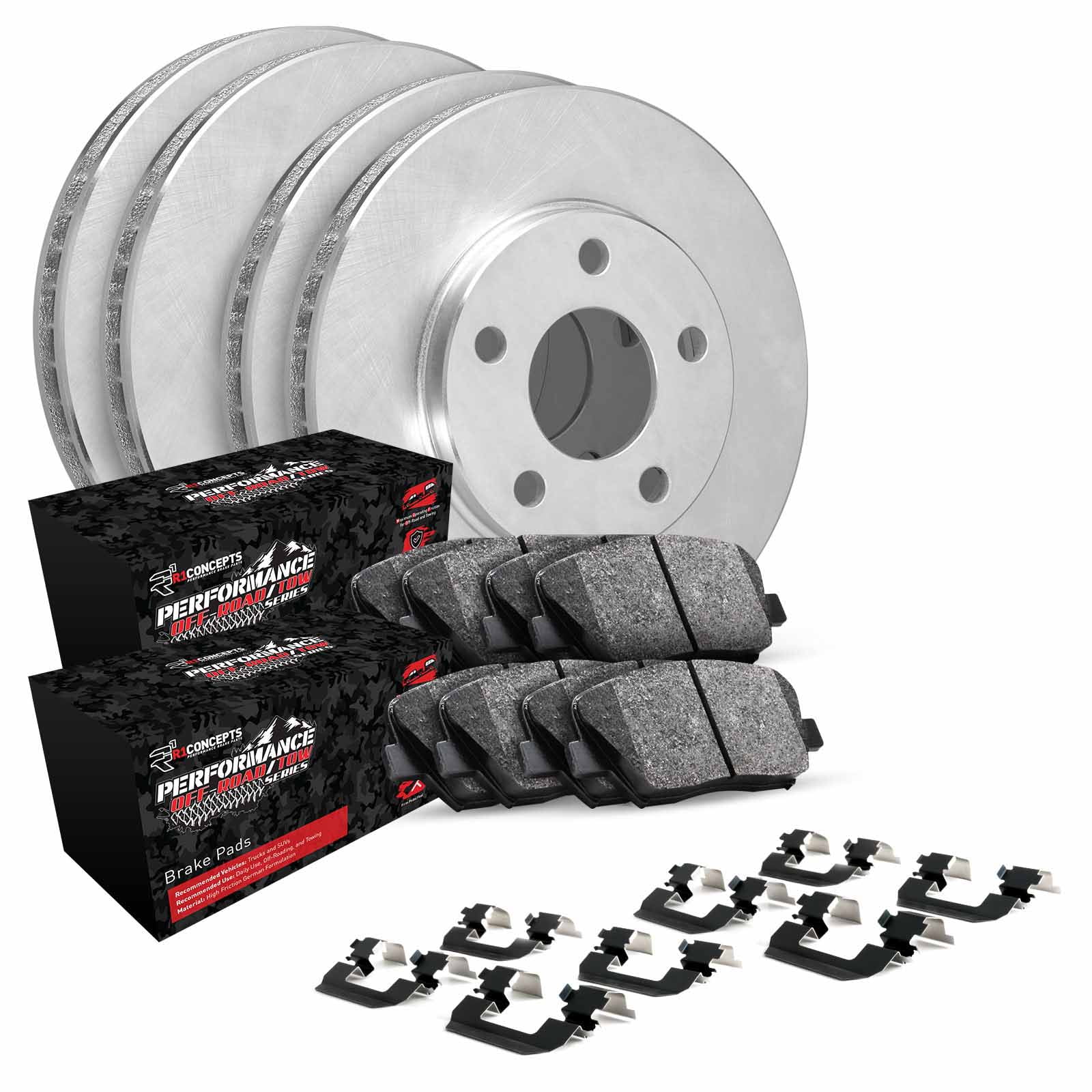 R1 Concepts Wfvh2 76006 R1 Brake Rotors Blank W/ Perf Off Road/Tow Pads & Hdw Fits select: 2001-2007 TOYOTA SEQUOIA