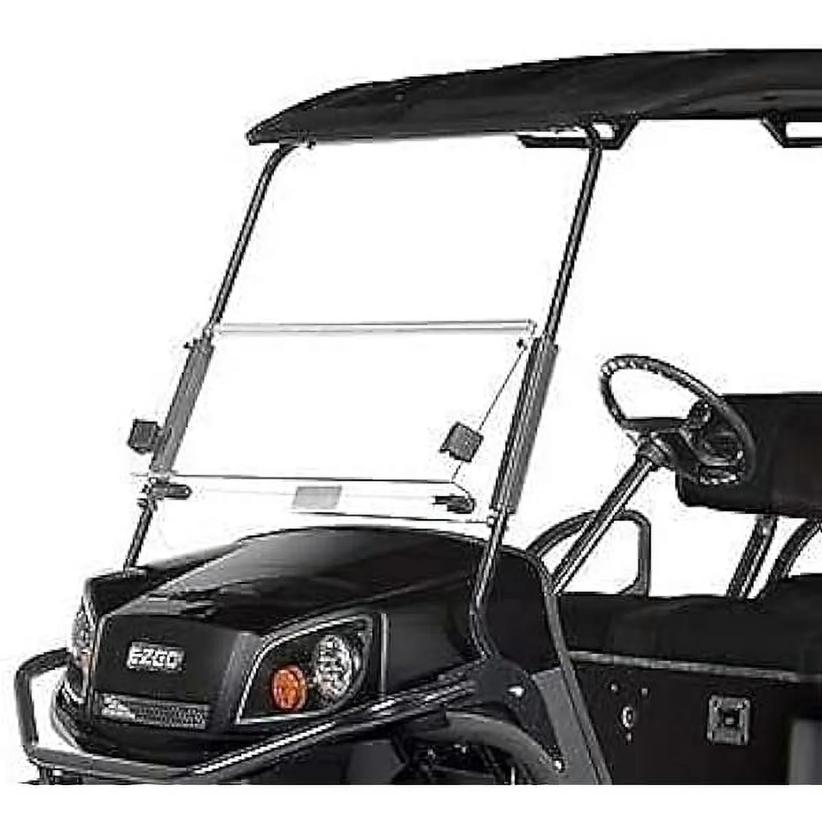 ZHANGHU EZGO Express S6/L6 Golf Cart Folding Windshield | For use with Short Tops & 3/4 Inch Roof Supports | Clear Acrylic