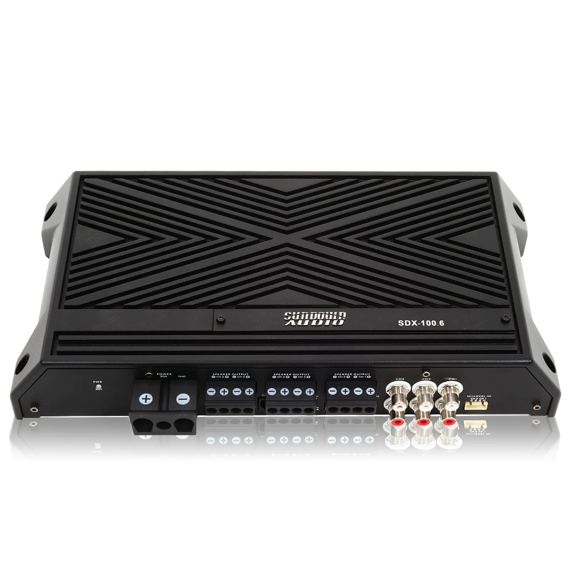 Sundown Audio Marine & Powersports 6Ch Amplifier 300W Full Range & Bass Knob SDX