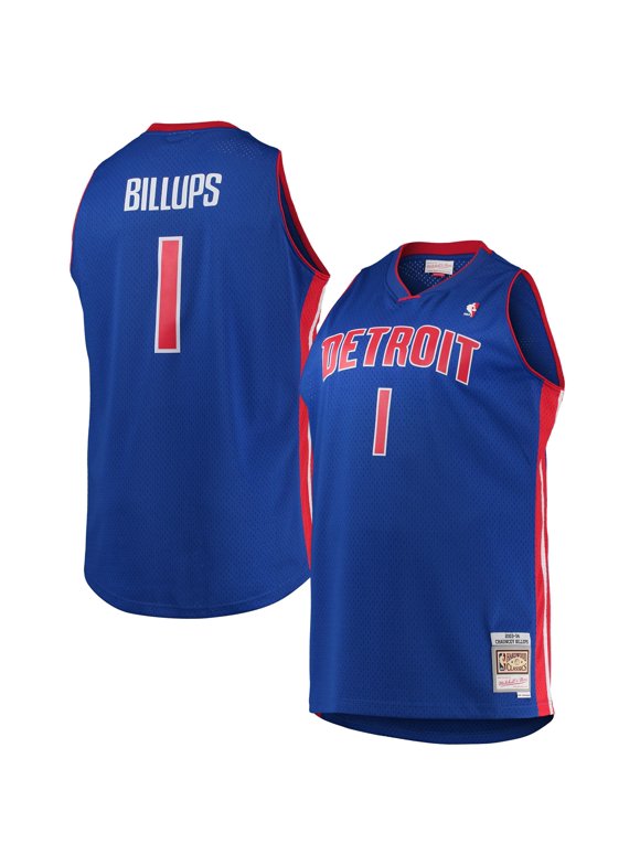 Men's Mitchell & Ness Chauncey Billups Blue Detroit Pistons 2003/04 Big & Tall Hardwood Classics Swingman Jersey