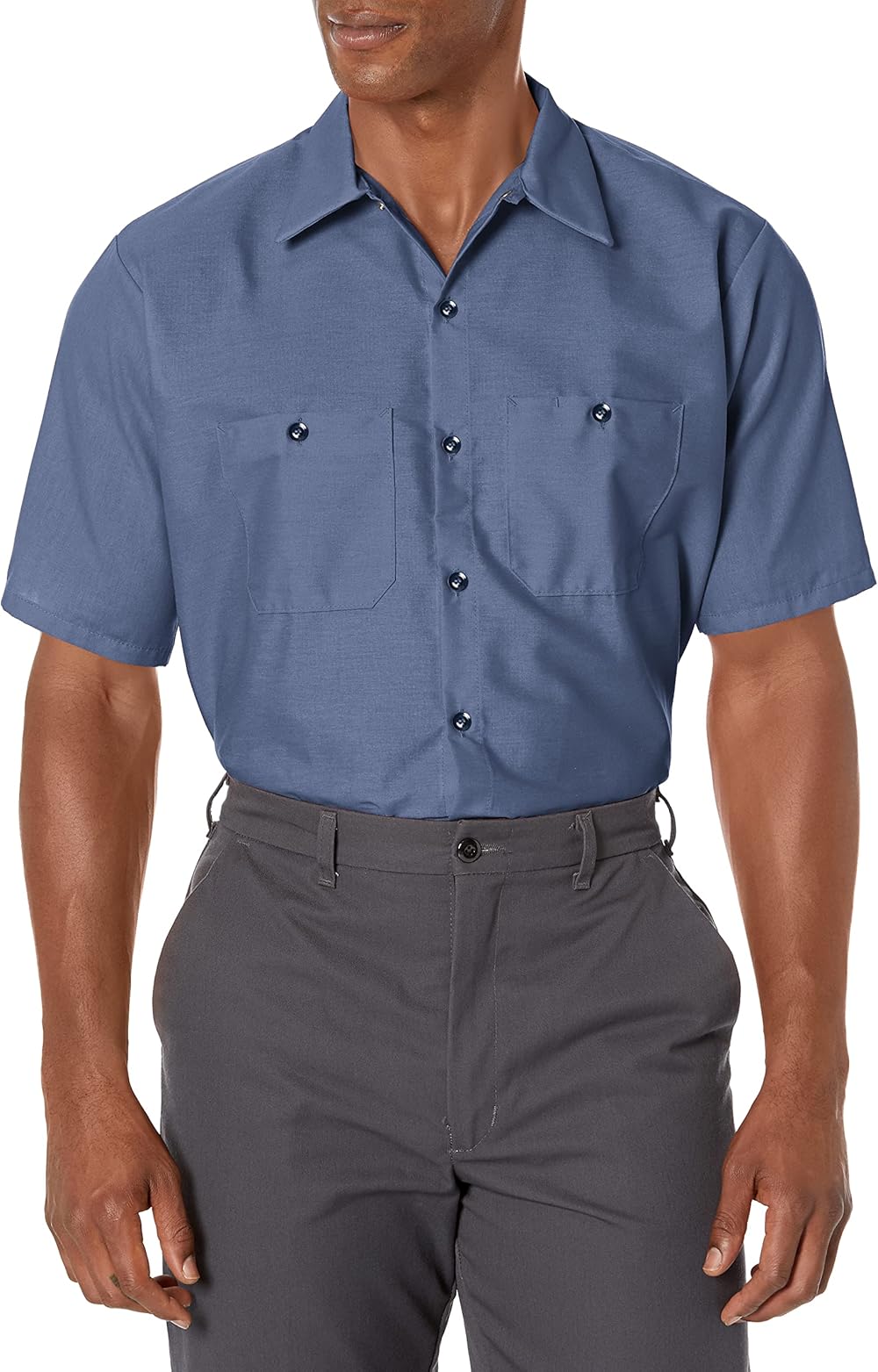 Red Kap Industrial Solid Work Shirts SP24 Postman Blue X-Large - 5 Pack