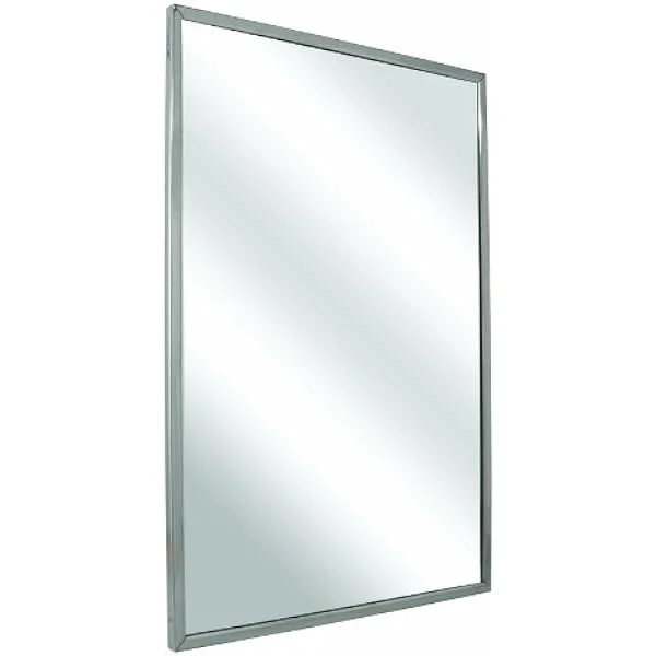ZHANGHU 780-018300 Float Glass Angle Frame Mirror with Welded Corners and Theft Resistant Mounting, 18
