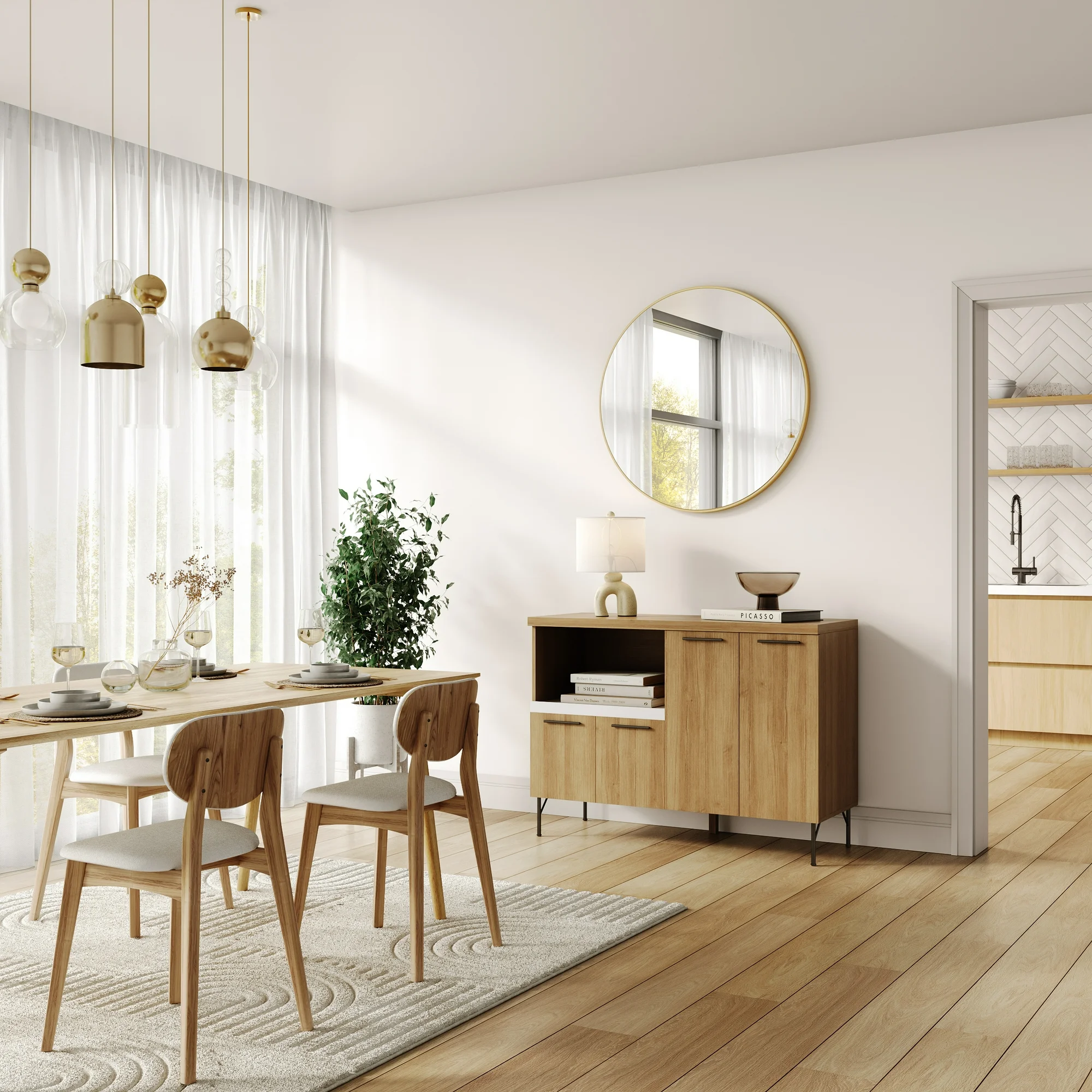 Home Storage Sideboard In Walnut