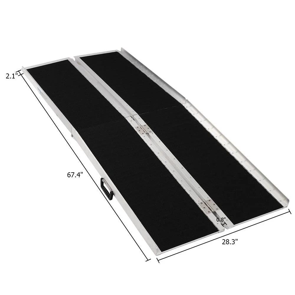 Multifold Portable Ramp Ktaxon Portable Aluminum Non-skid Multifold Wheelchair Ramp Mobility ...