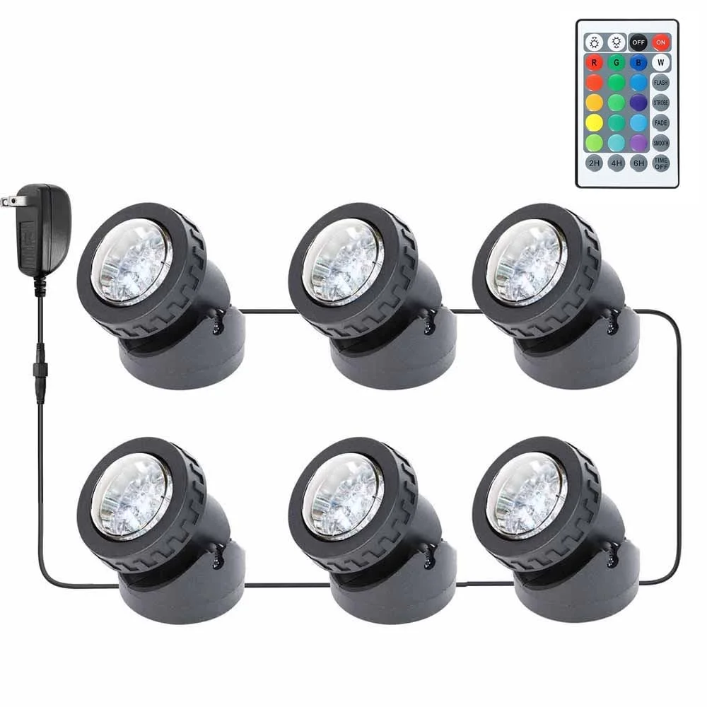 yoosuml Pond Lights Underwater LED RGB Colored Fountain Lights IP68 ...