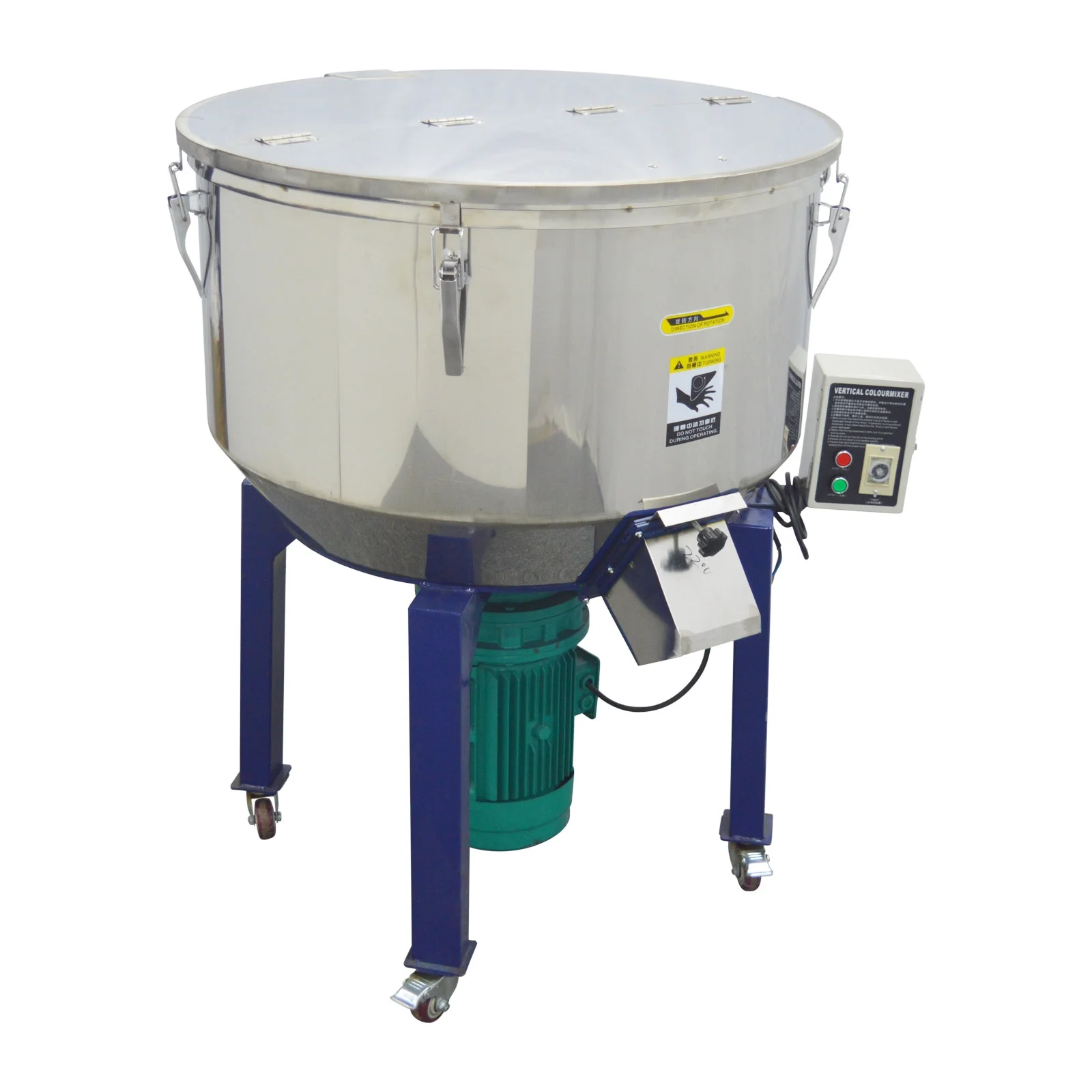Techtongda 150kg Industrial Blender Mixer Vertical Color Mixer Powder Plastic Particle Mixing Machine 220V