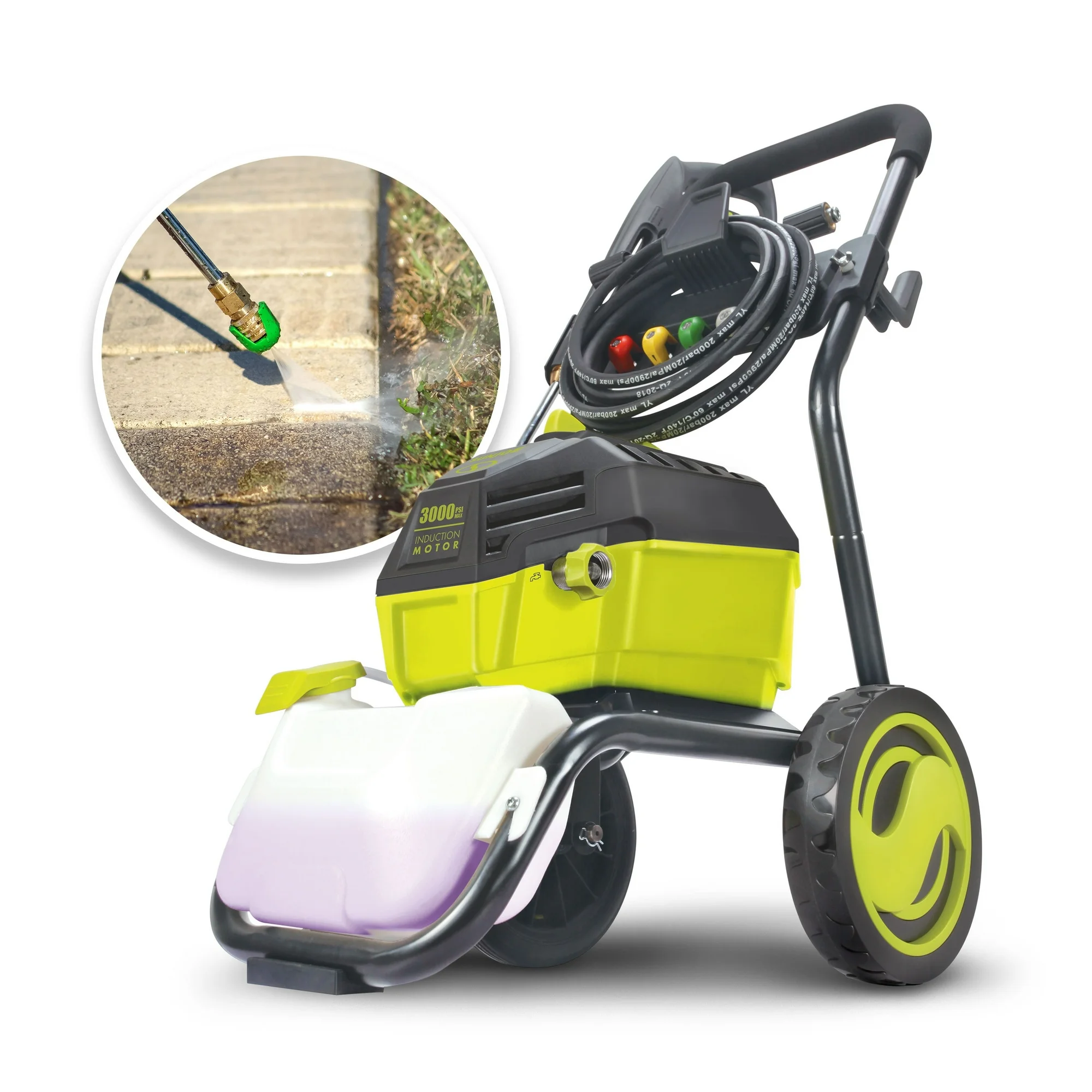 Sun Joe High-Performance Electric Pressure Washer with Quick Connect Nozzles & Extension Wand, Brushless Induction Motor