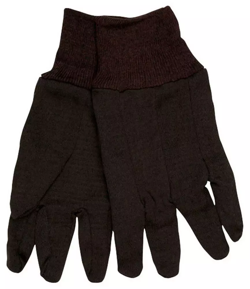 Memphis Glove Brown Cotton Plastic Jersey Glove in Brown