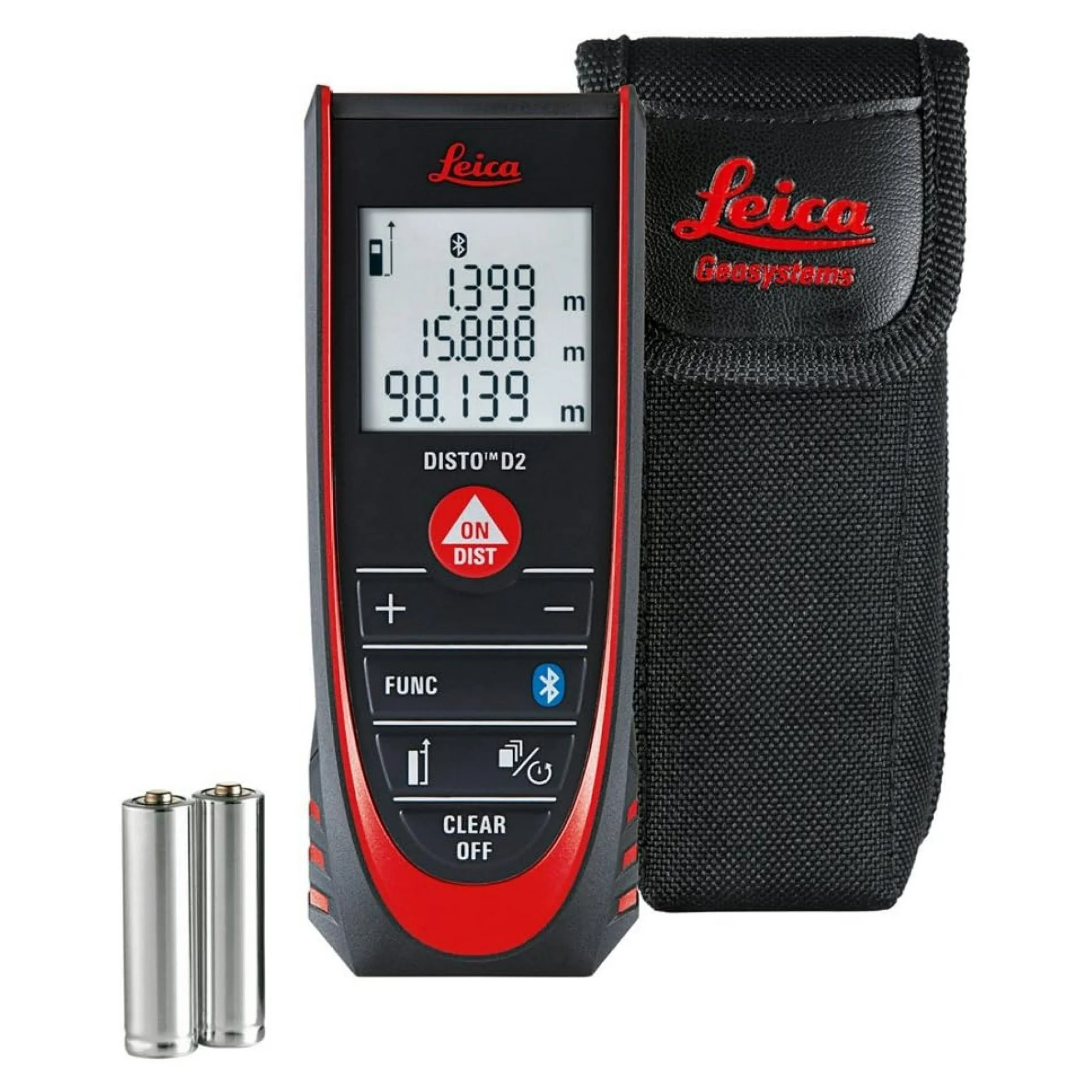 ZHANGHU DISTO D2 New 100m/330ft Metric Laser Distance Measure with Bluetooth 4.0 - Black/Red