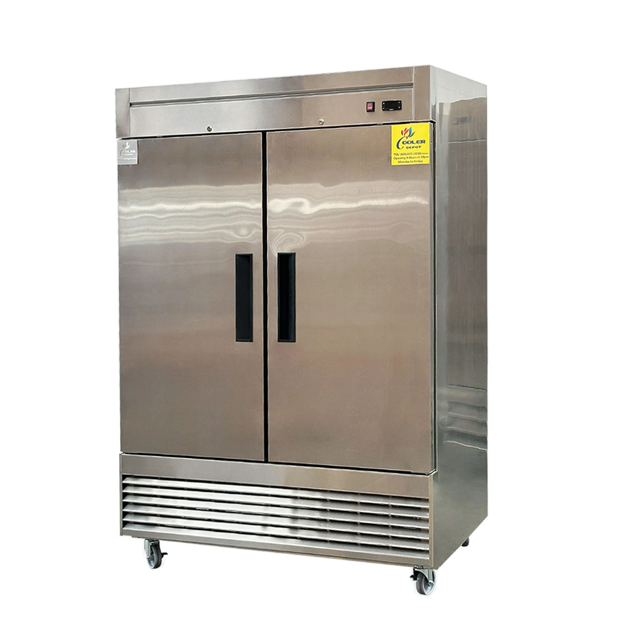NSF 54 inch 2 Door Reach-in Commercial SS Freezer Frigorifico Commercial C55F