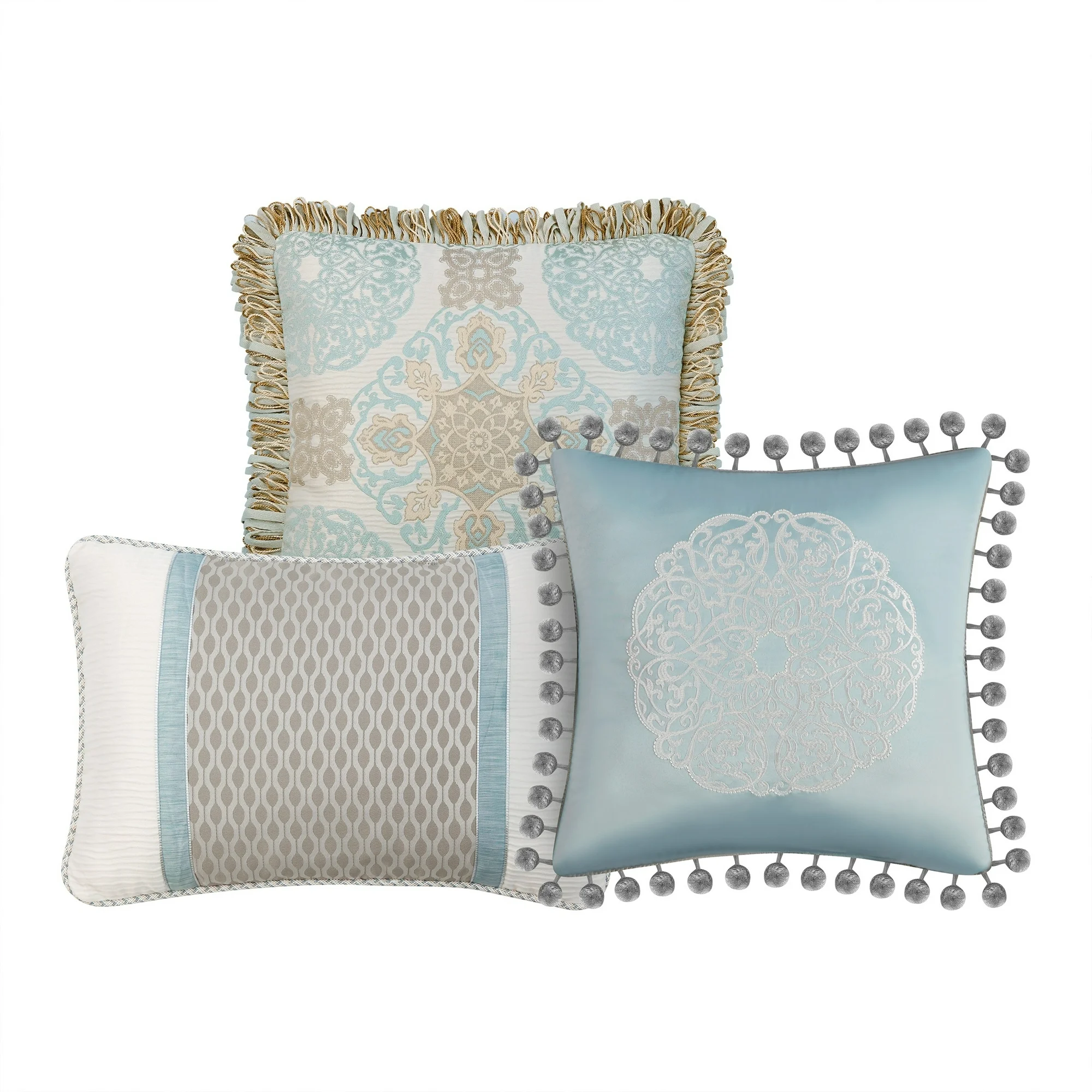 Waterford Fine Linens Jonet Decorative Pillows Set of 3