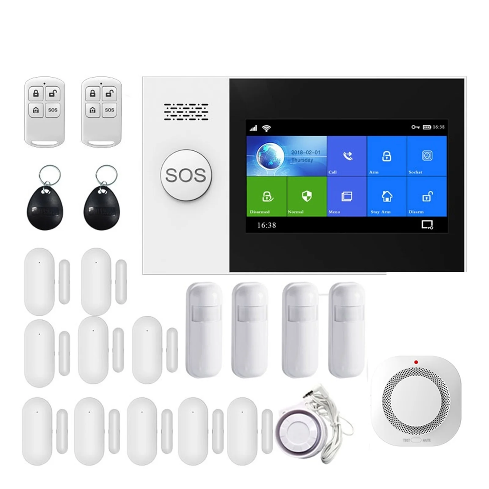PG107 Tuya Security Alarm System Kit App Control With Ip Camera Auto Dial Motion Detector Home Smart Alarm--------Wide Coverage