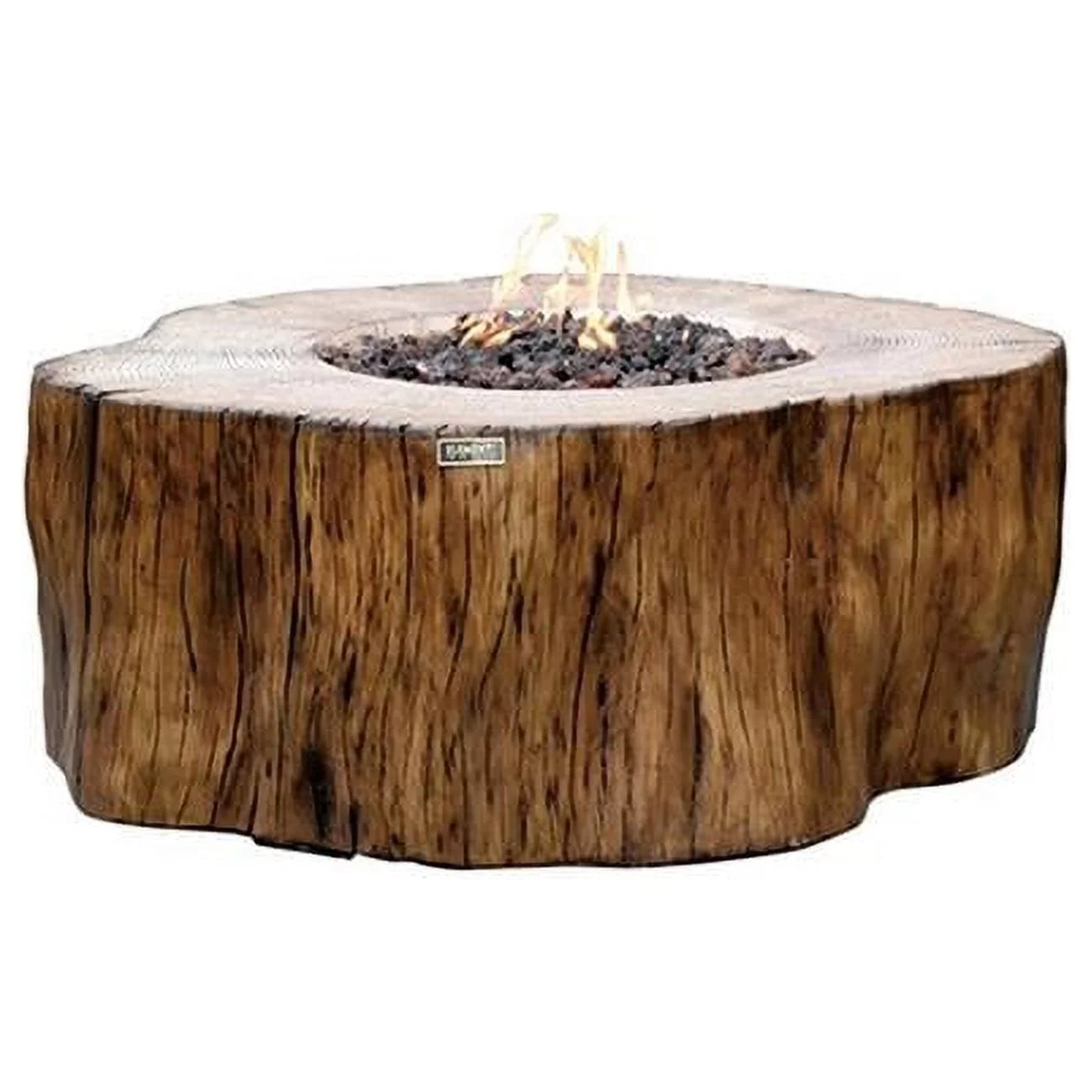 Ocean Rock USA INC. Elementi Manchester Concrete Fire Table, Redwood, NG, 45,000 BTU, Auto-Ignition