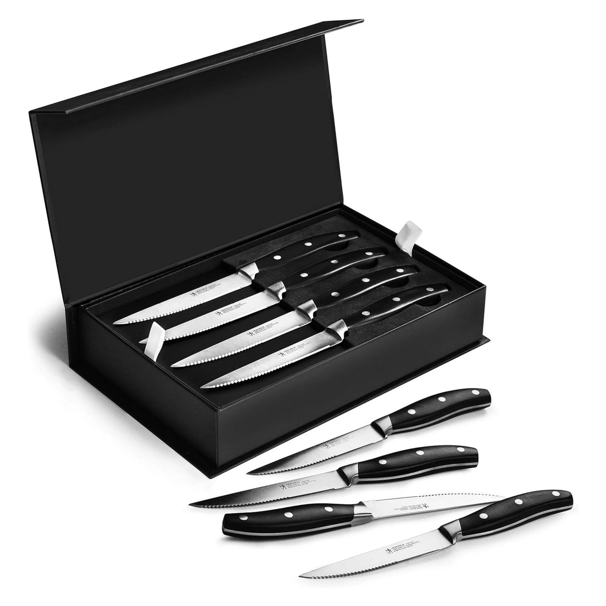 ZHANGHU Forged Contour 8-pc Steak Knife Set - Black