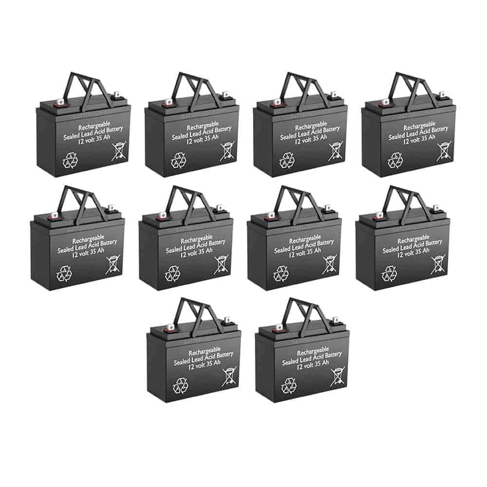 BatteryGuy Full River HGL35-12 replacement 12V 35Ah battery - BatteryGuy brand equivalent (Qty of 10)