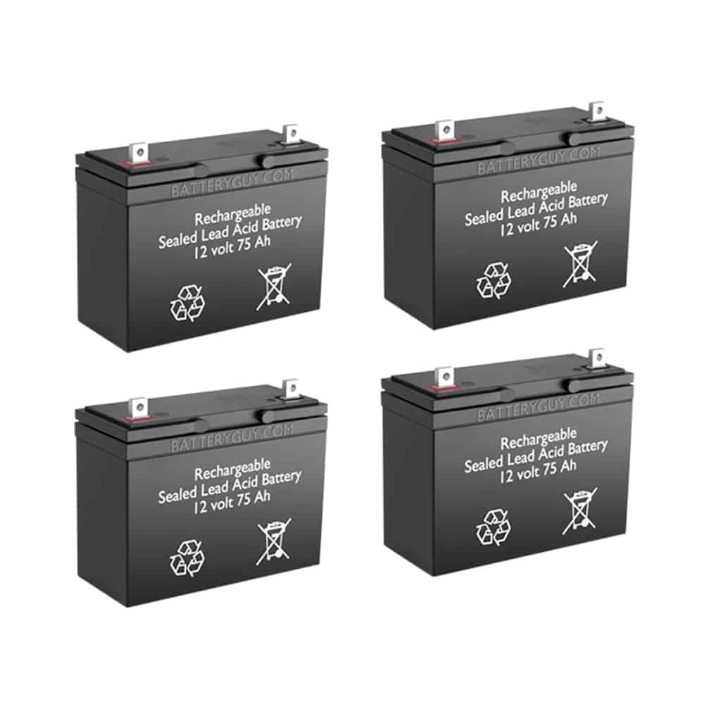 BatteryGuy BG-12750NB 12V 75Ah Best Power BA-7 replacement 12V 75Ah battery - BatteryGuy brand equivalent (qty of 4)