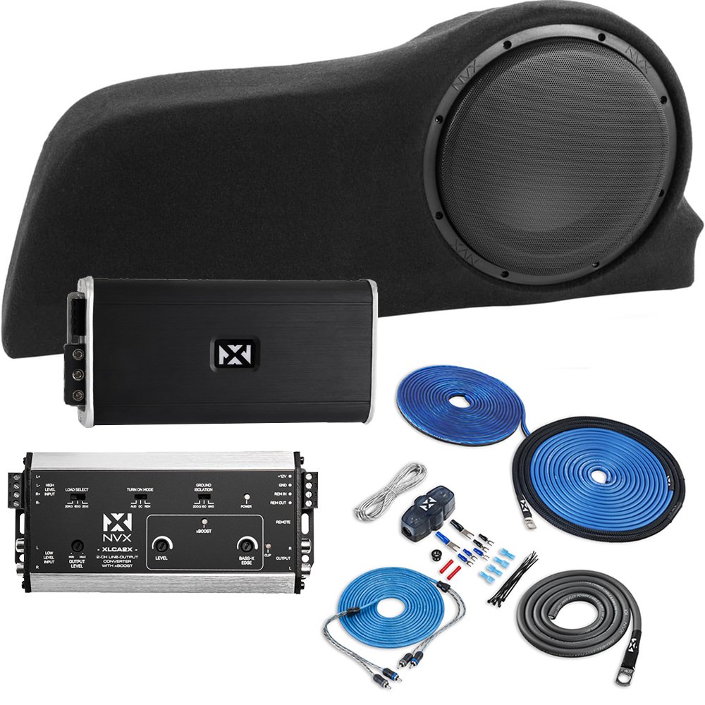 NVX PBK-FDFOCHBG3-VS102 Car Subwoofer Bass Package for 2012-2018 Ford Focus 10