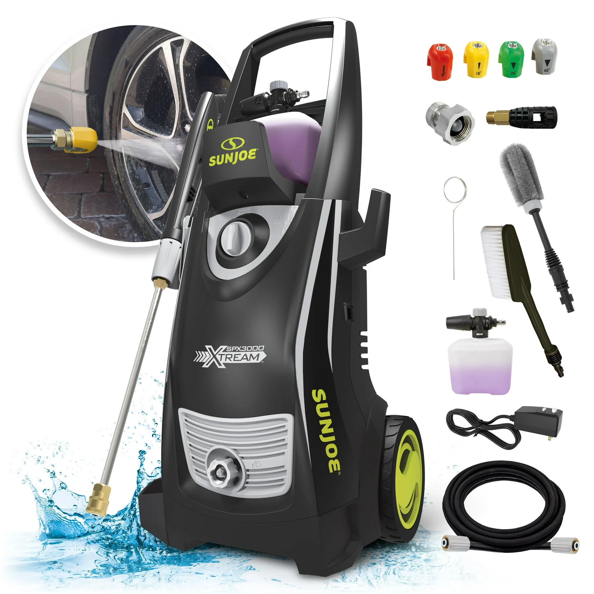 Sun Joe Xtream Clean Electric Pressure Washer, Bonus Accessories, 14.9-Amp, Quick-Connect Tips