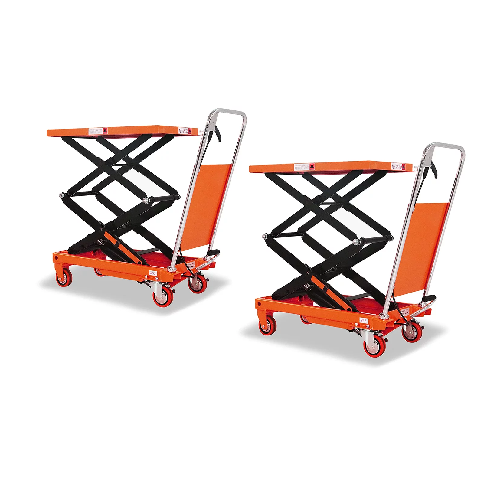 Tory Carrier 2 Sets of 770lb Hydraulic Double Scissor Lift Table Cart 51