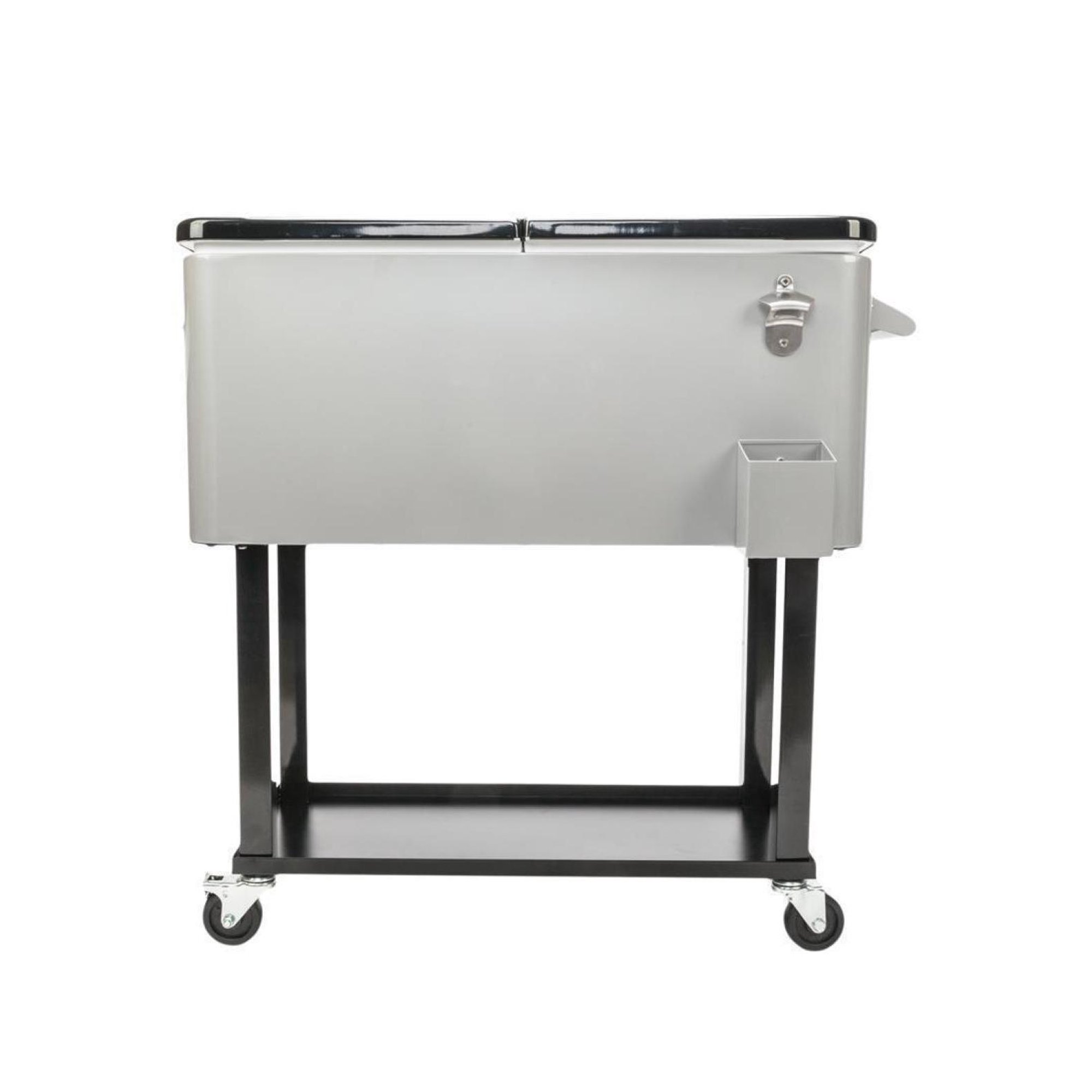 ZHANGHU 80Qt Outdoor Rolling Cooler Cart Ice Beer Beverage Chest Party Drink Camping