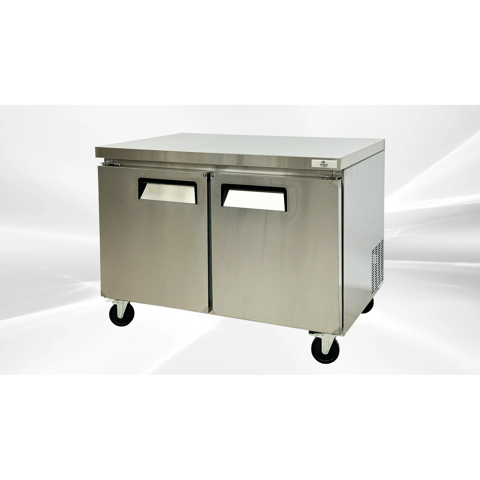 Cooler Depot 12.9 Cu.Ft. Stainless Steel Commercial 48 In. Worktop Freezer AUF-12376, NSF Certified